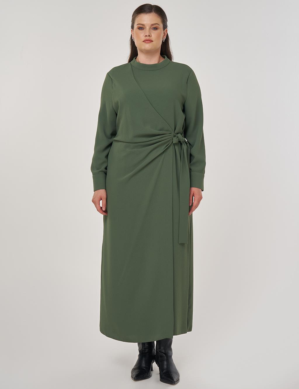 Drapped Chic Dress in Forest Green