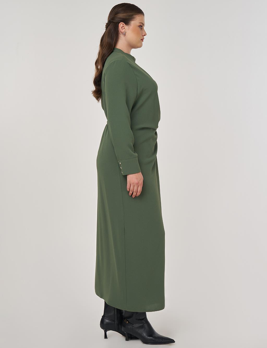 Drapped Chic Dress in Forest Green
