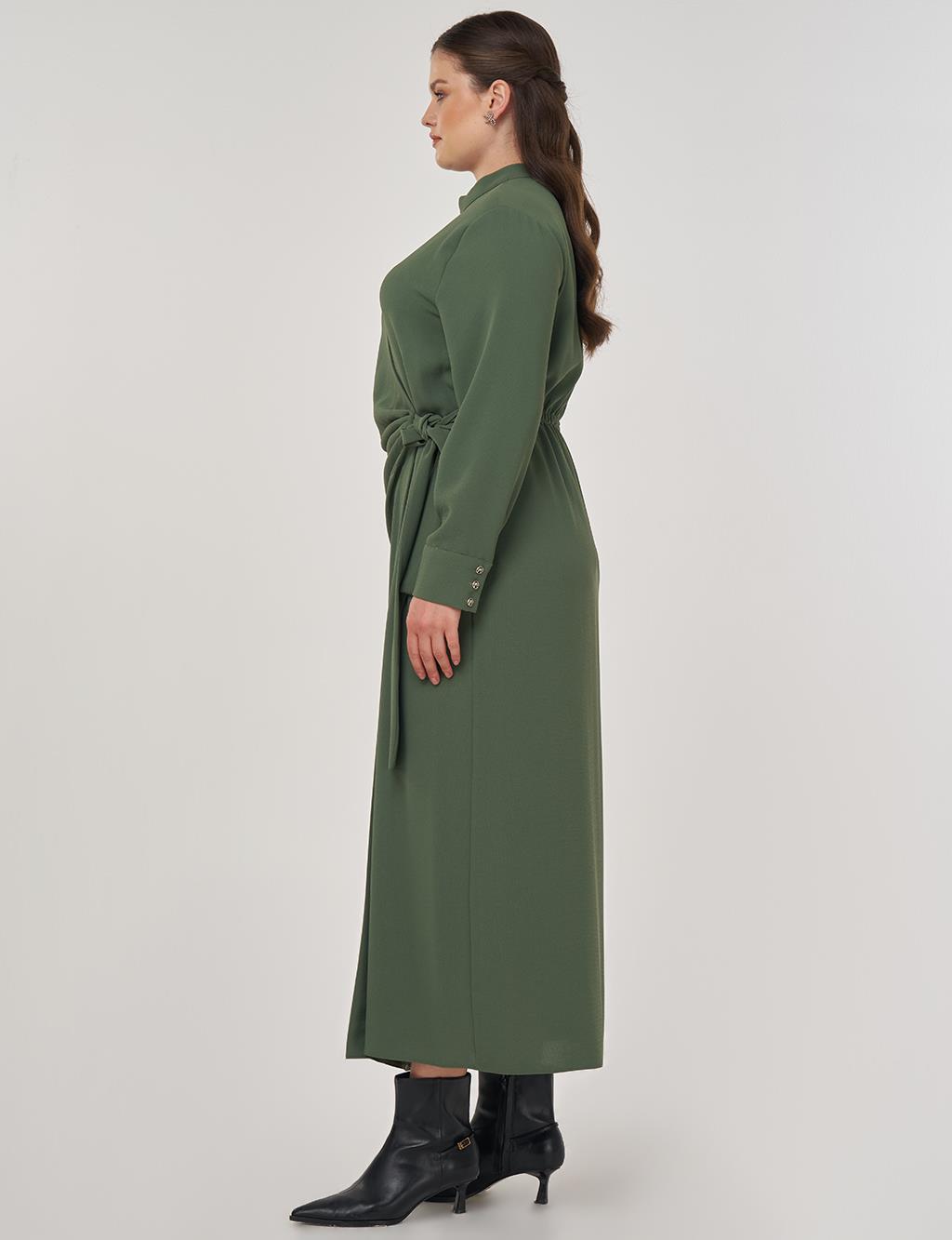 Drapped Chic Dress in Forest Green