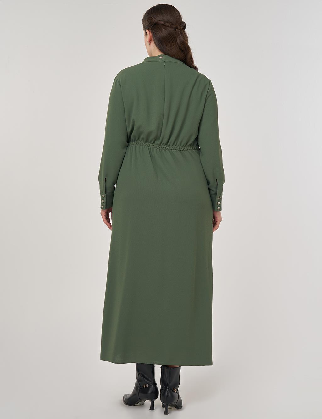 Drapped Chic Dress in Forest Green