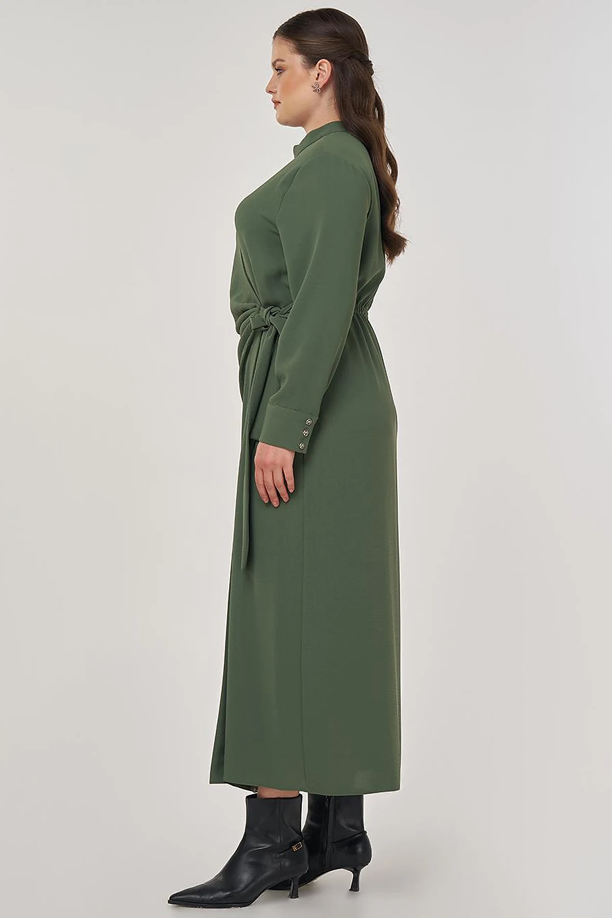 Drapped Chic Dress in Forest Green