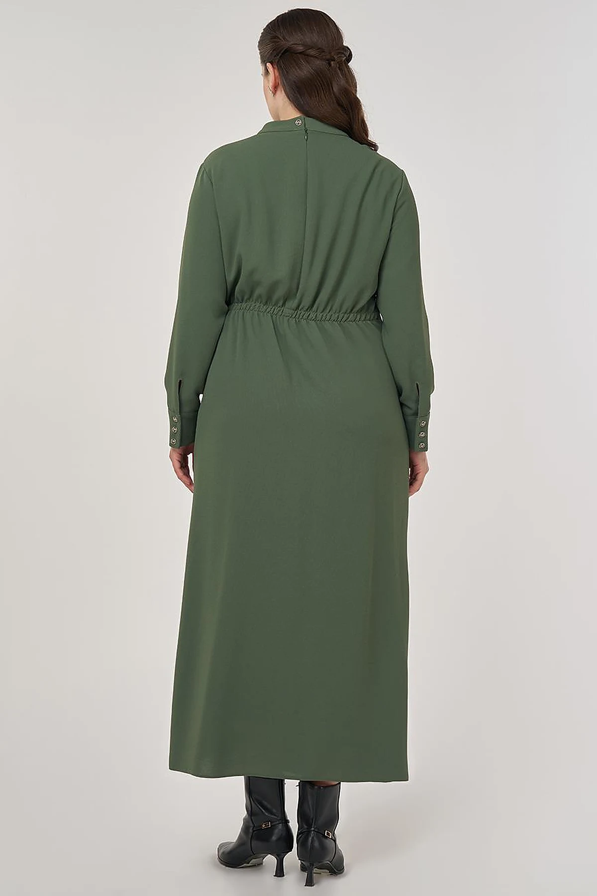 Drapped Chic Dress in Forest Green
