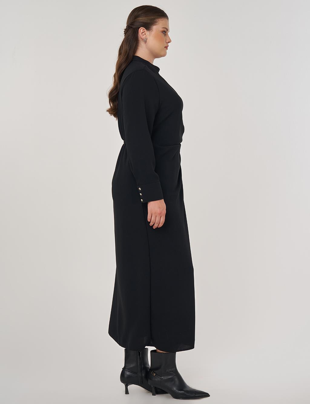 Drapped Chic Dress in Black