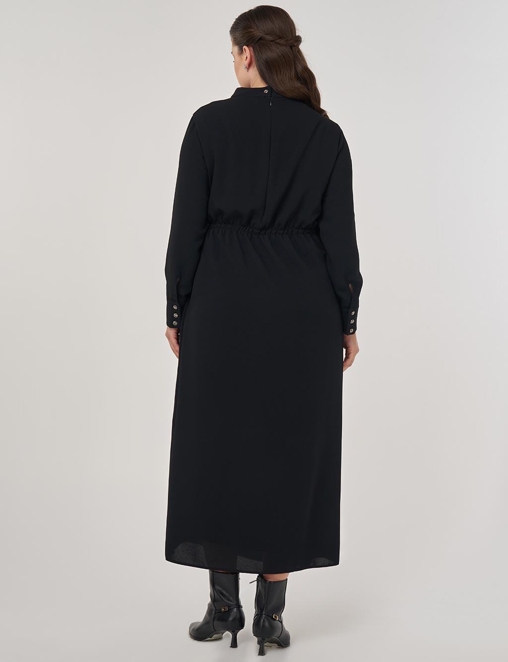 Drapped Chic Dress in Black