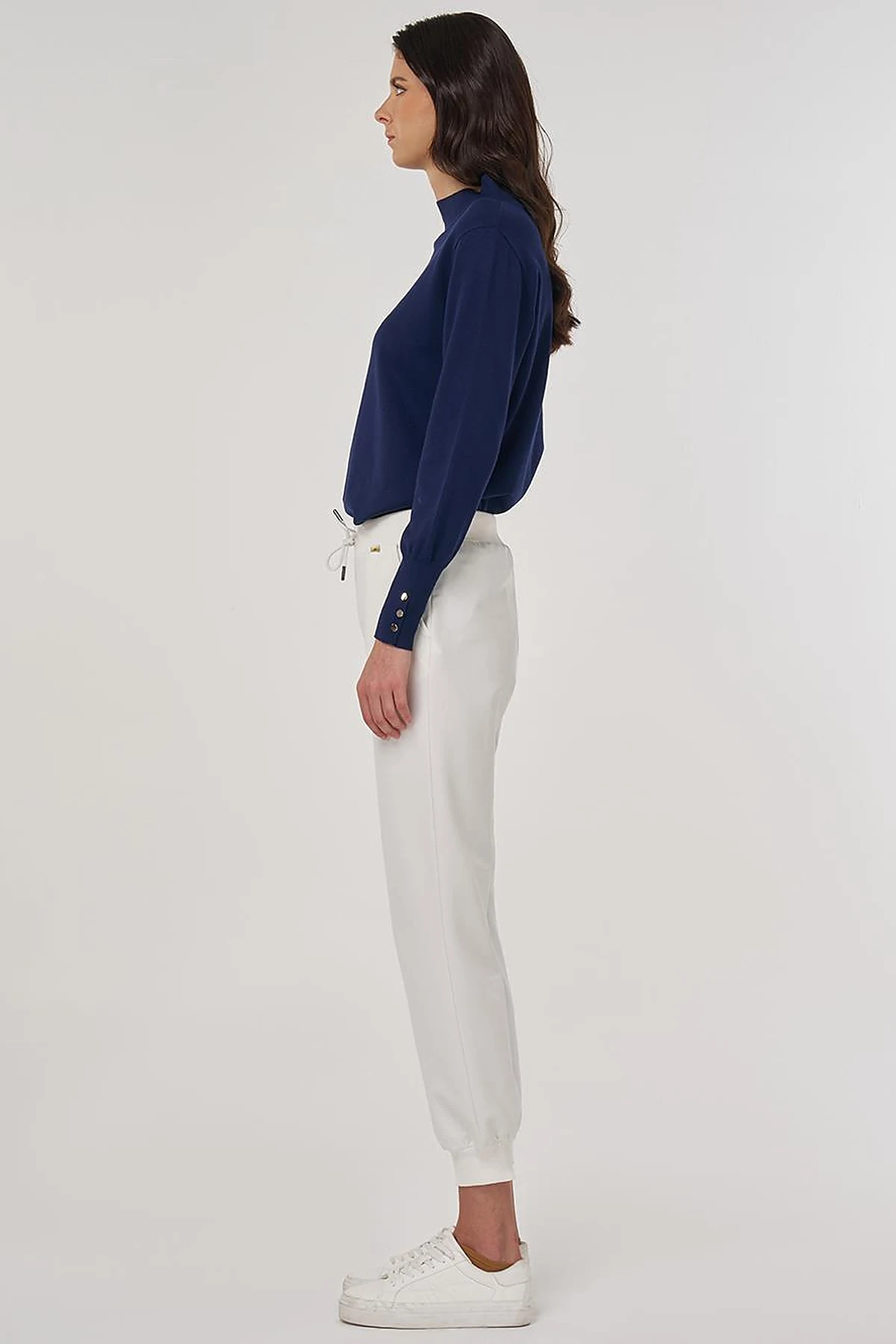Drawstring Jogger Pants in Ecru