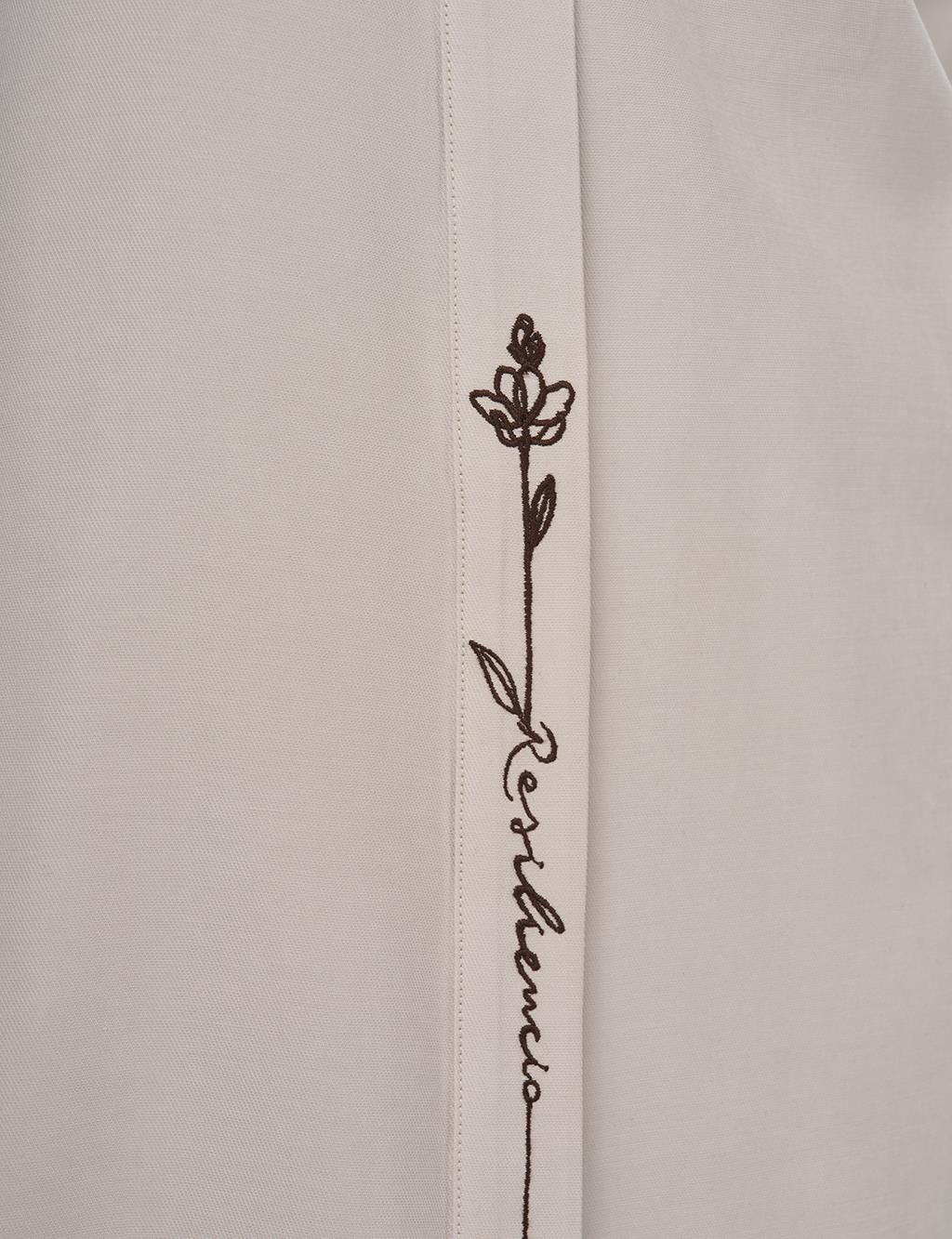 Point-Stitched Rayon Tunic Stone