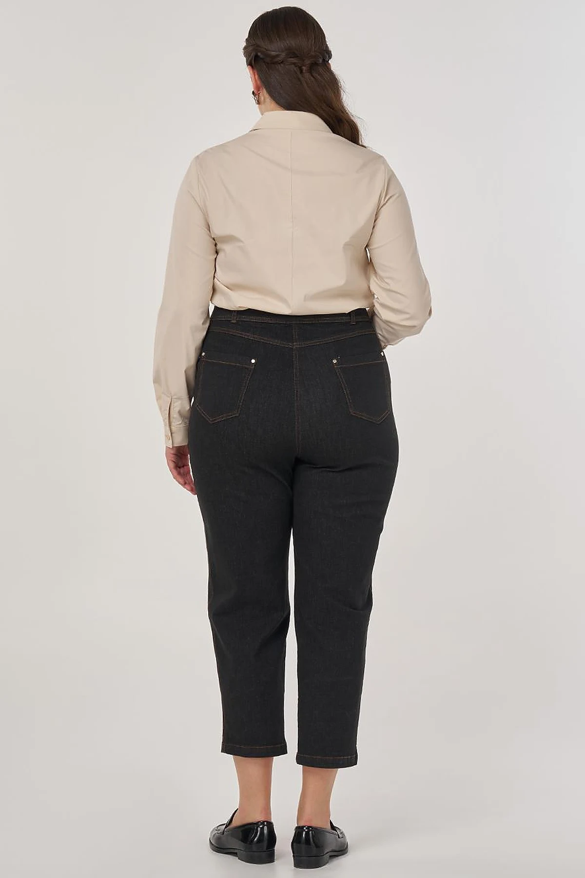 Pocket Detail Denim Pants Black