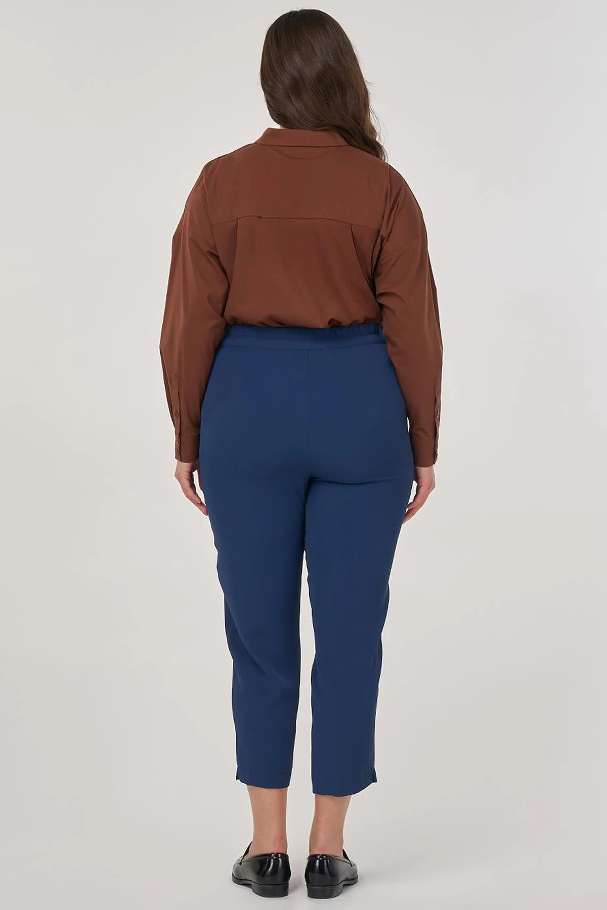 Relaxed-Fit Fabric Trousers in Black Indigo