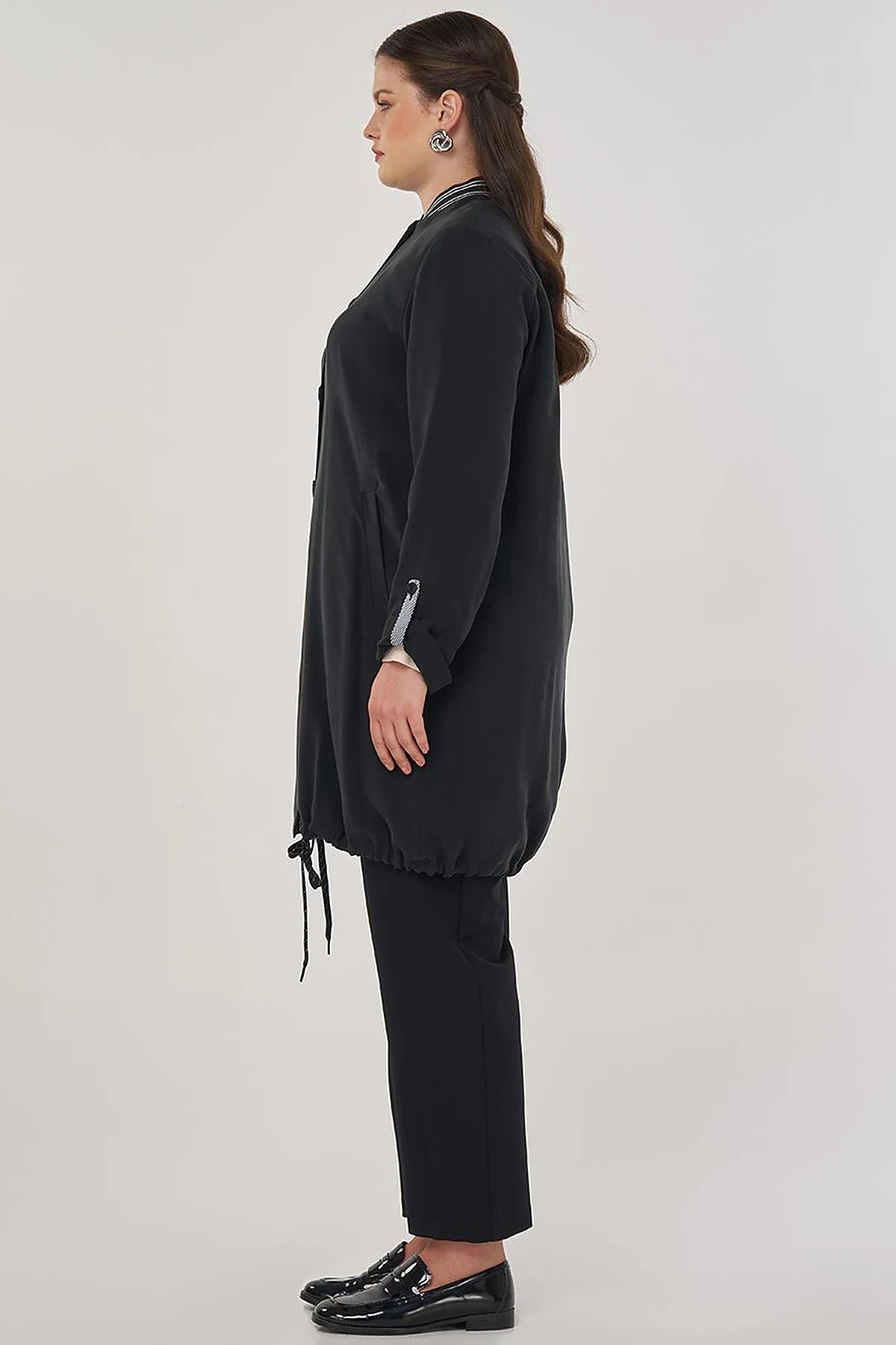 Bilekleri Katlanabilir Rayon Giy Çık Siyah
