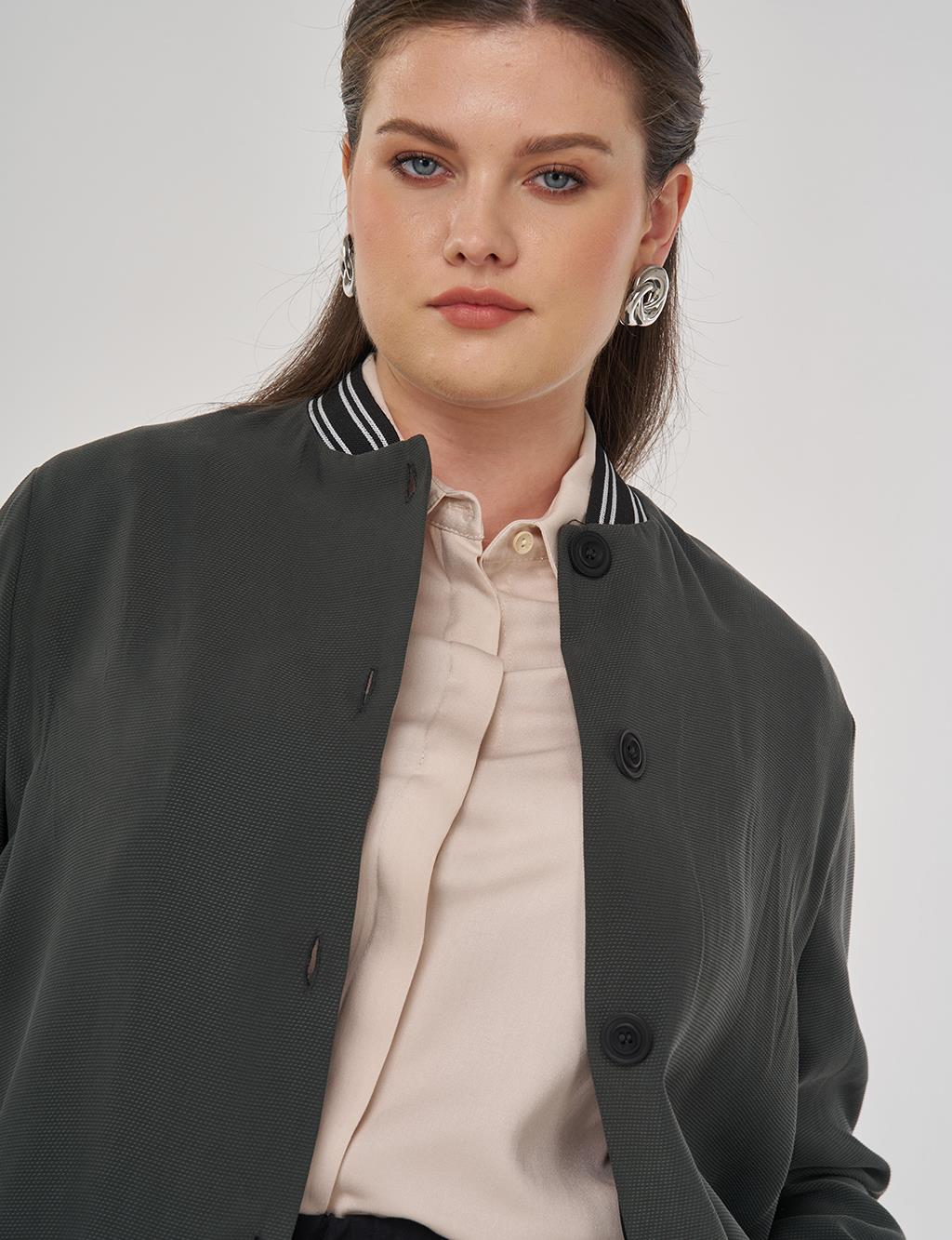 Bilekleri Katlanabilir Rayon Giy Çık Zümrüt