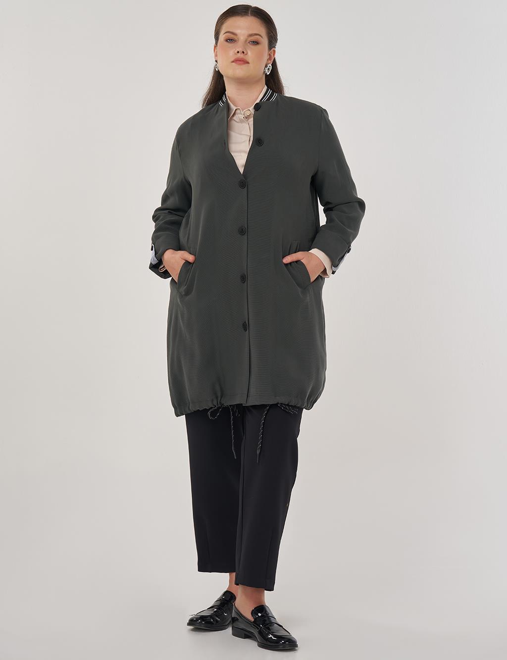 Bilekleri Katlanabilir Rayon Giy Çık Zümrüt