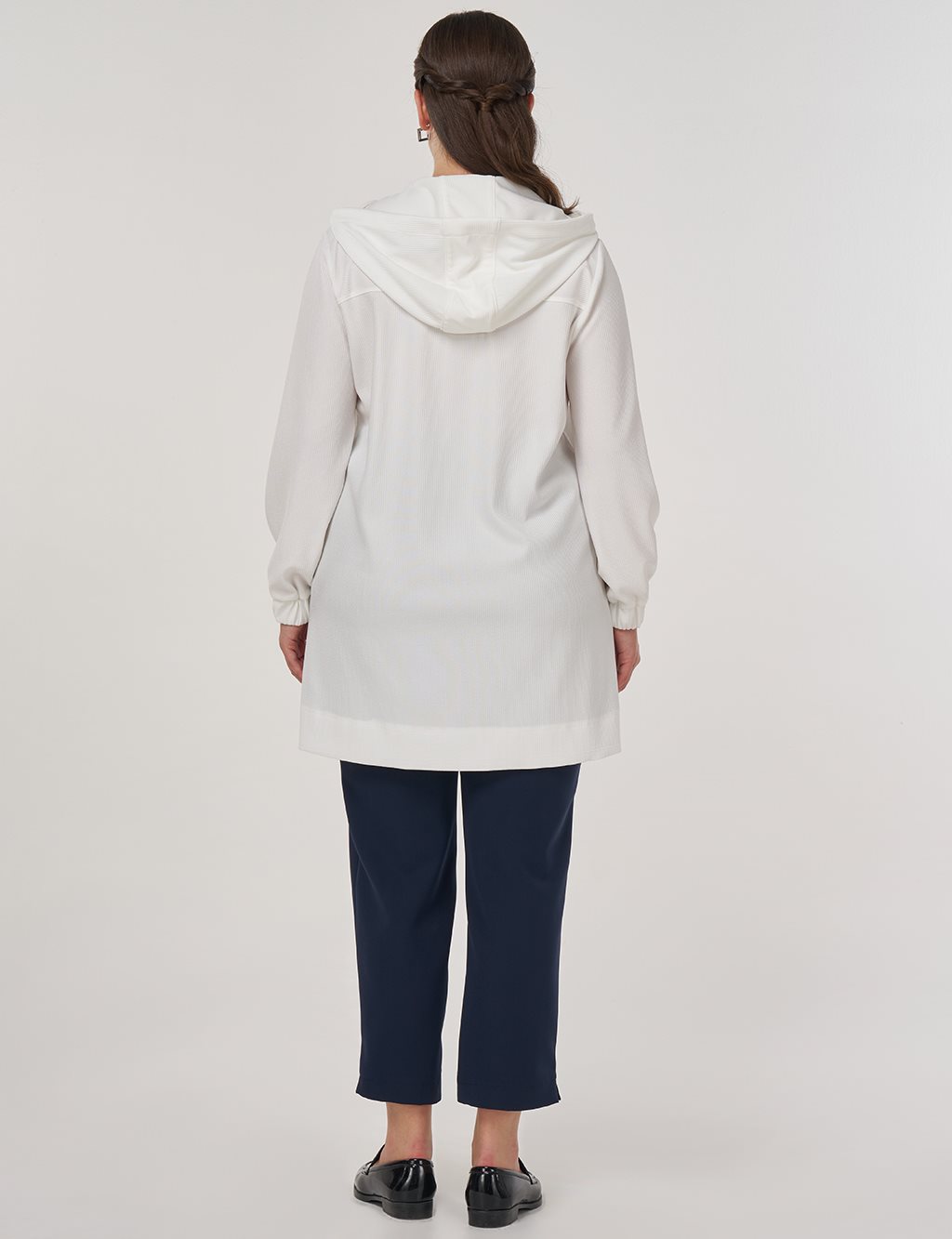 Troque Printed Hooded Sweatshirt Optic White