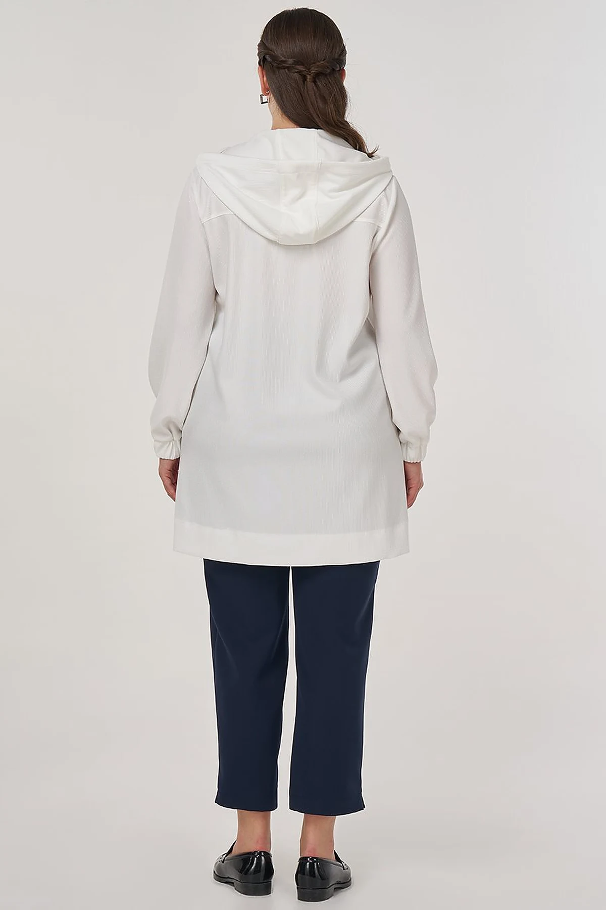 Troque Printed Hooded Sweatshirt Optic White