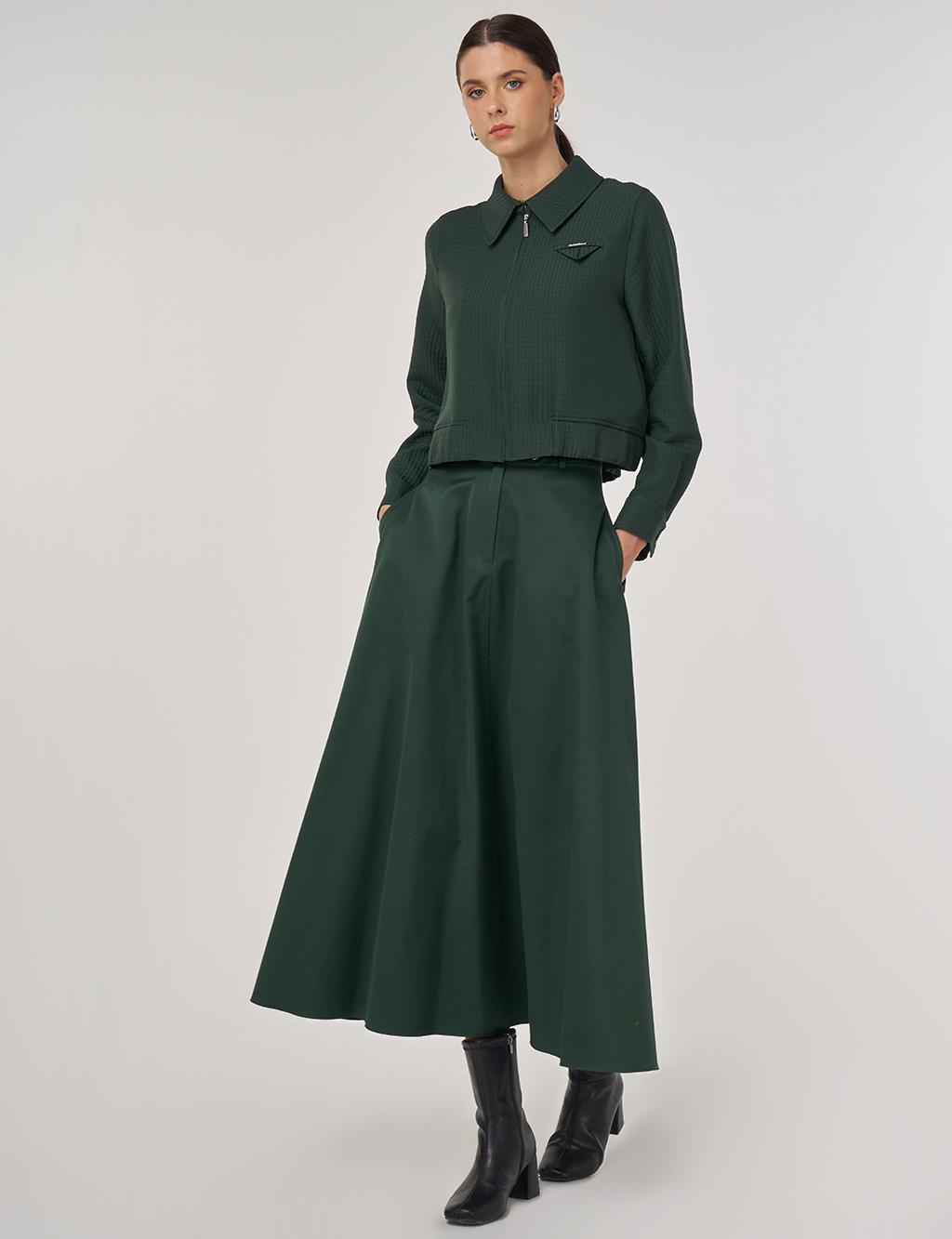 Kapitoneli Etekli Takım Orman Yeşili 