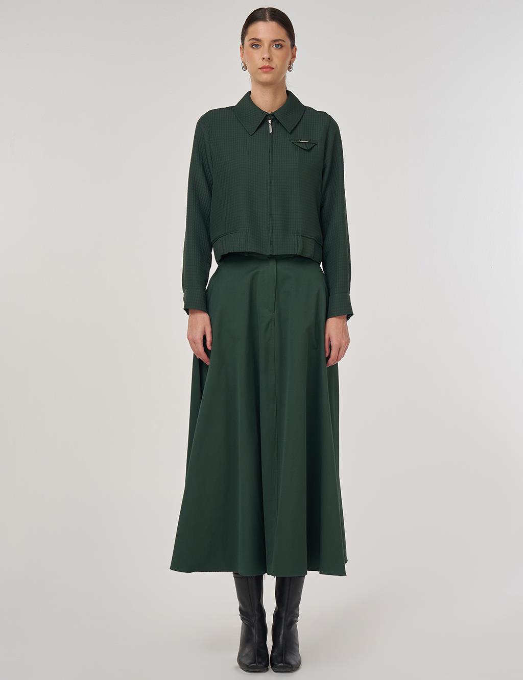 Kapitoneli Etekli Takım Orman Yeşili 