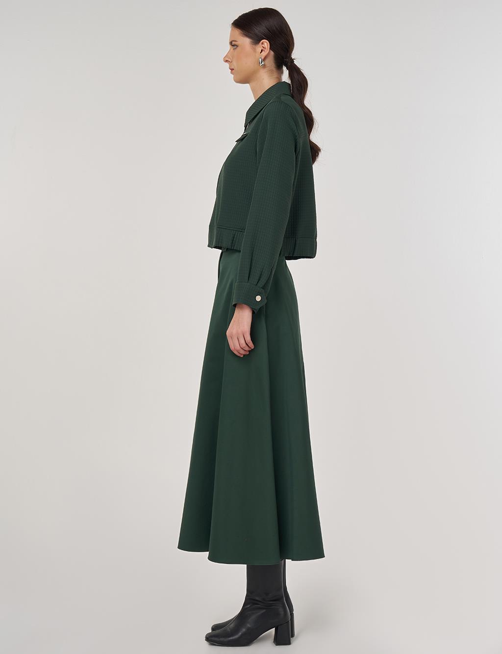 Kapitoneli Etekli Takım Orman Yeşili 