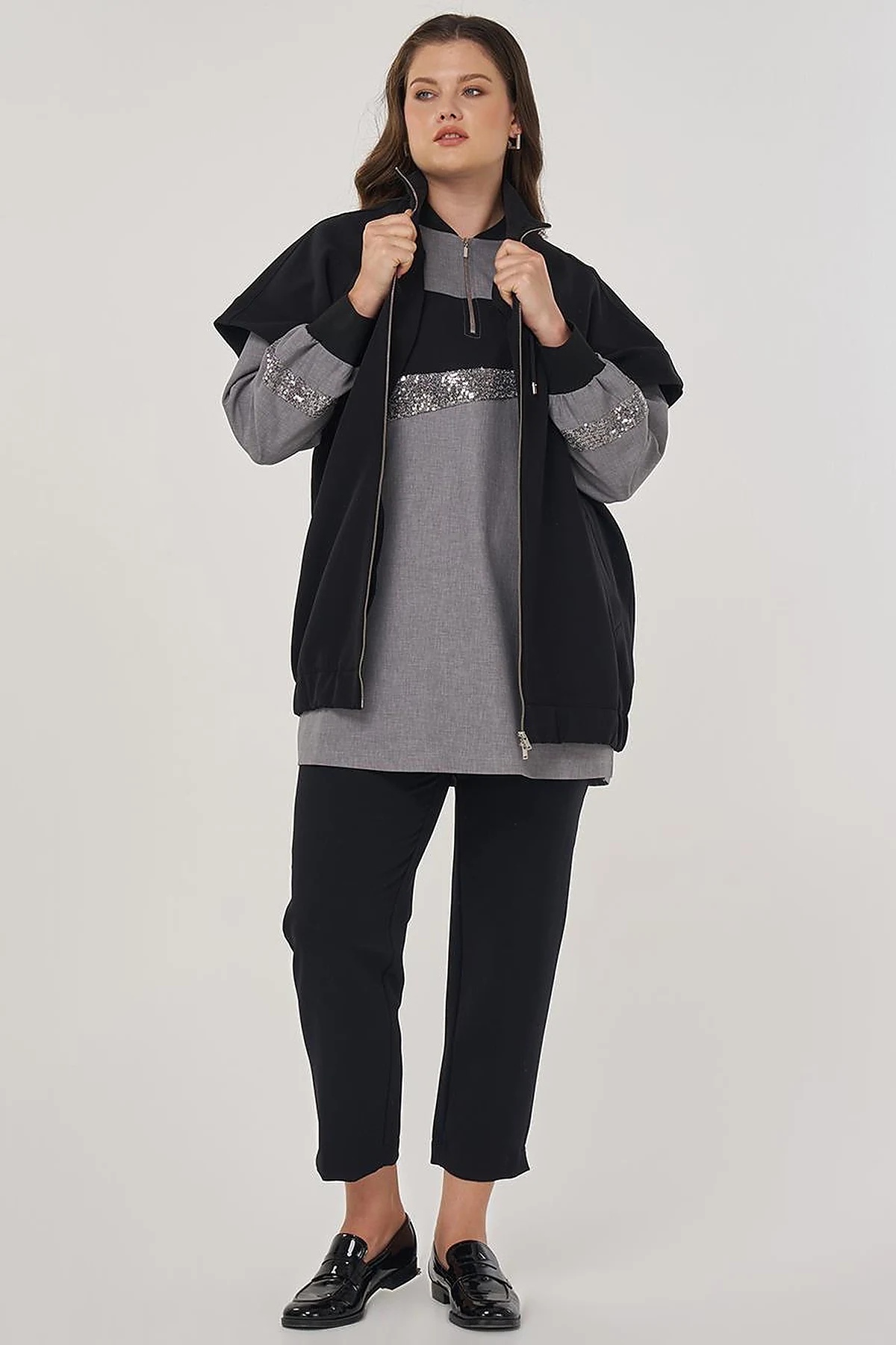 Stand-Up Collar Vest Black