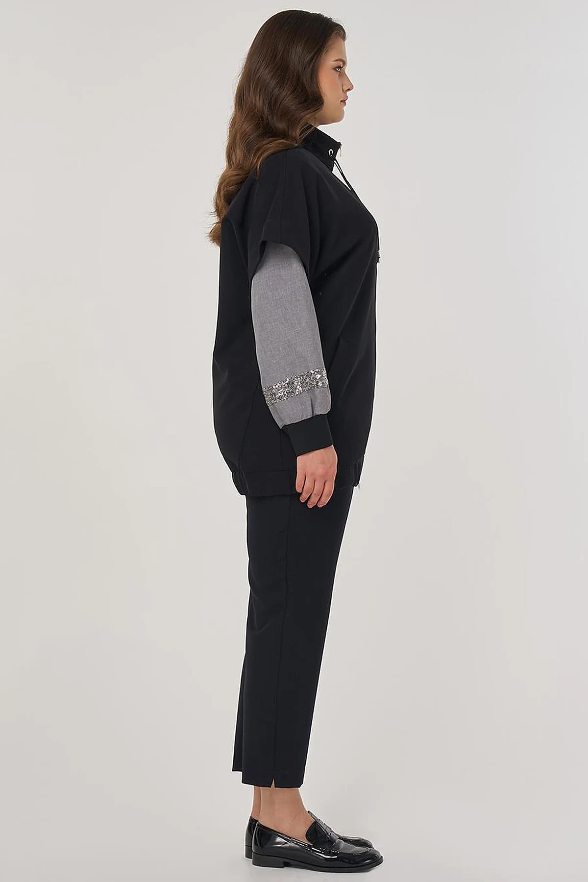 Stand-Up Collar Vest Black