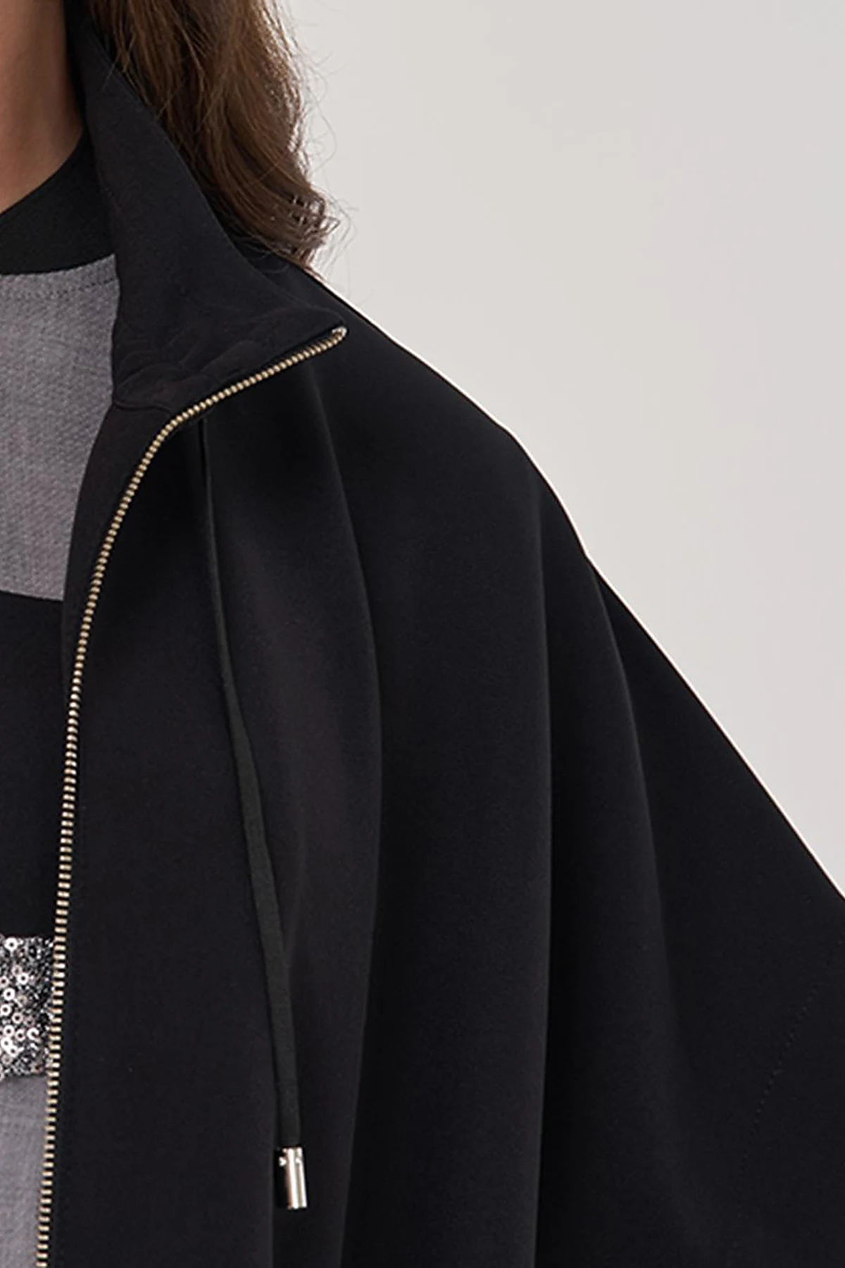 Stand-Up Collar Vest Black