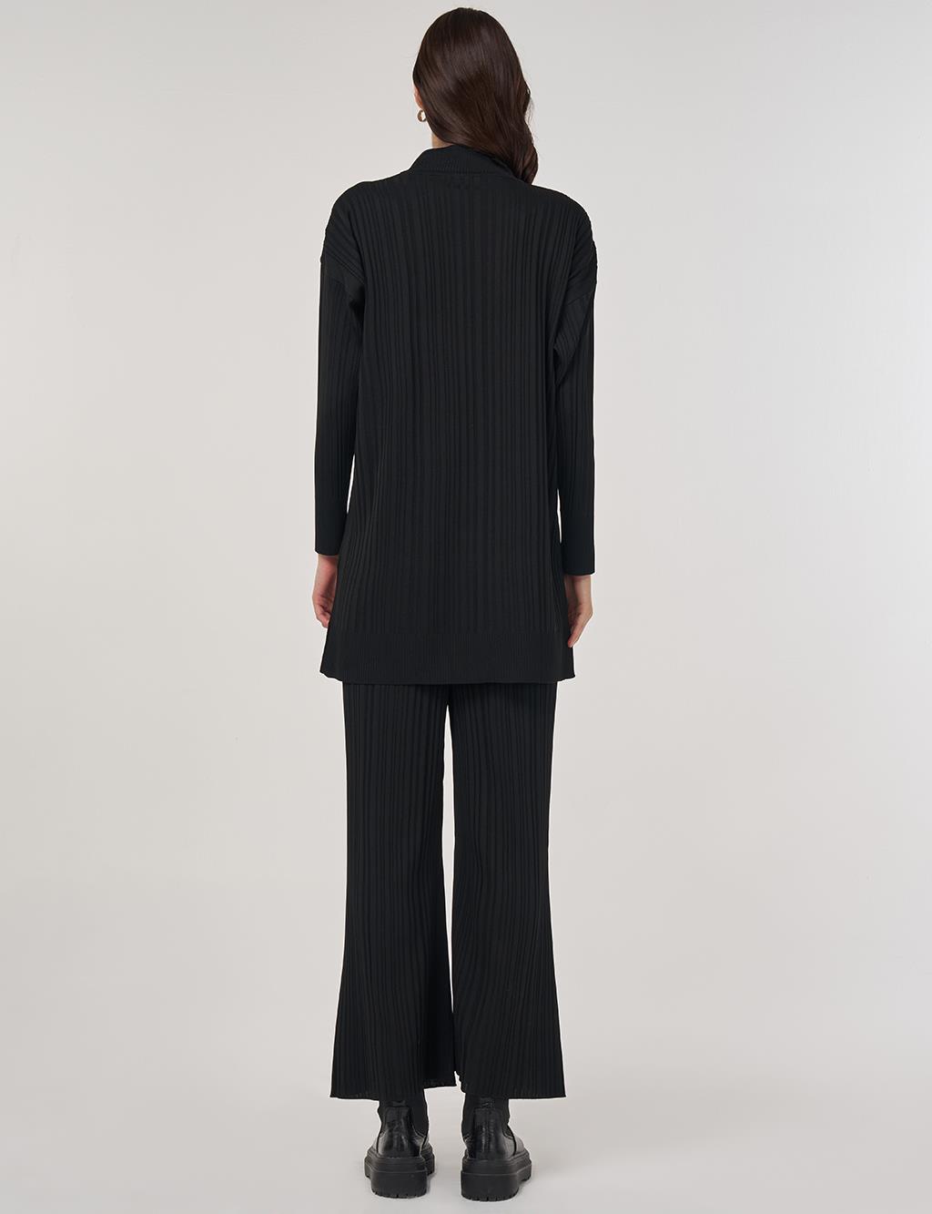 Relaxed Fit Knit Set in Black