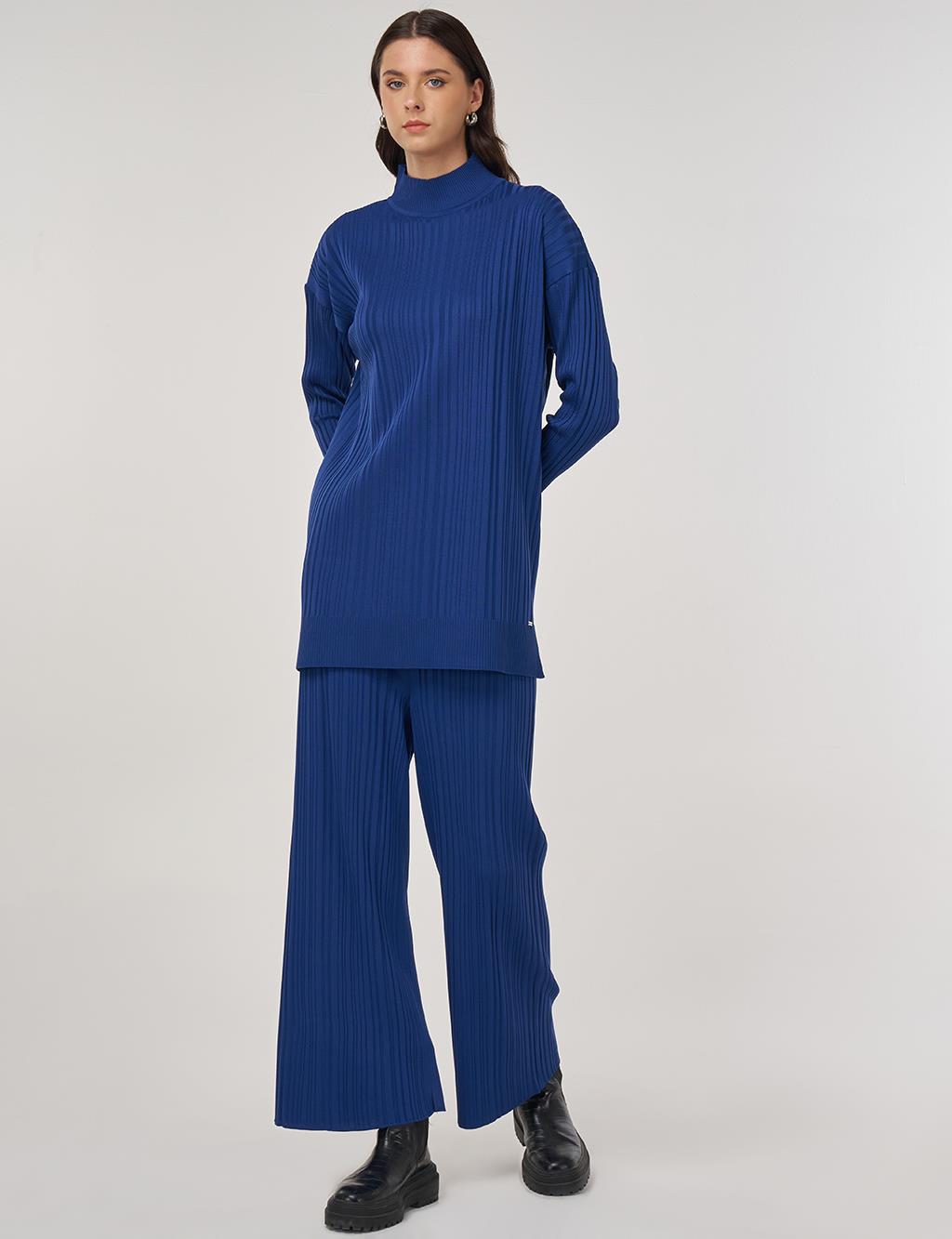 Rahat Kesim Triko Takım İndigo 