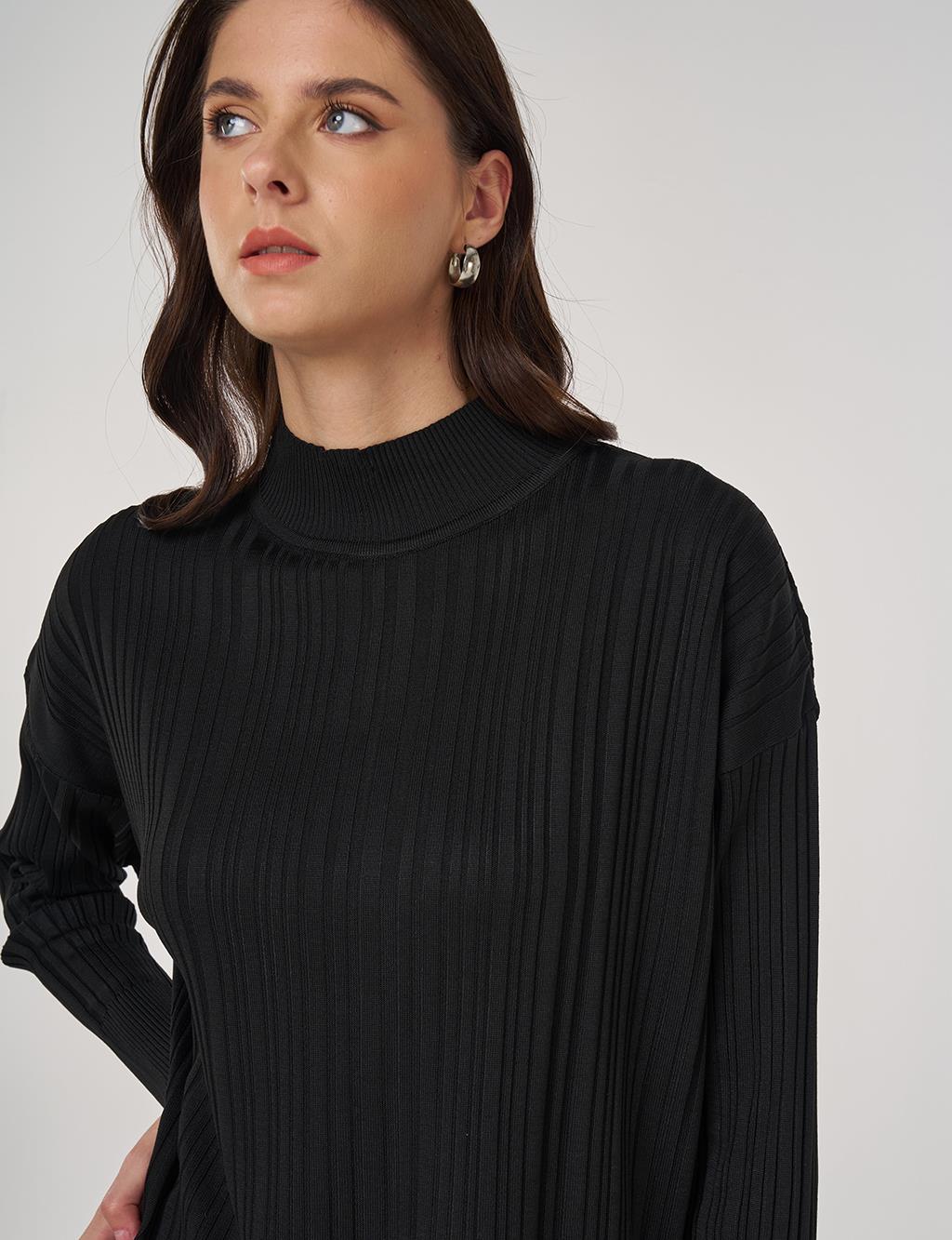 Relaxed Fit Knit Set in Black