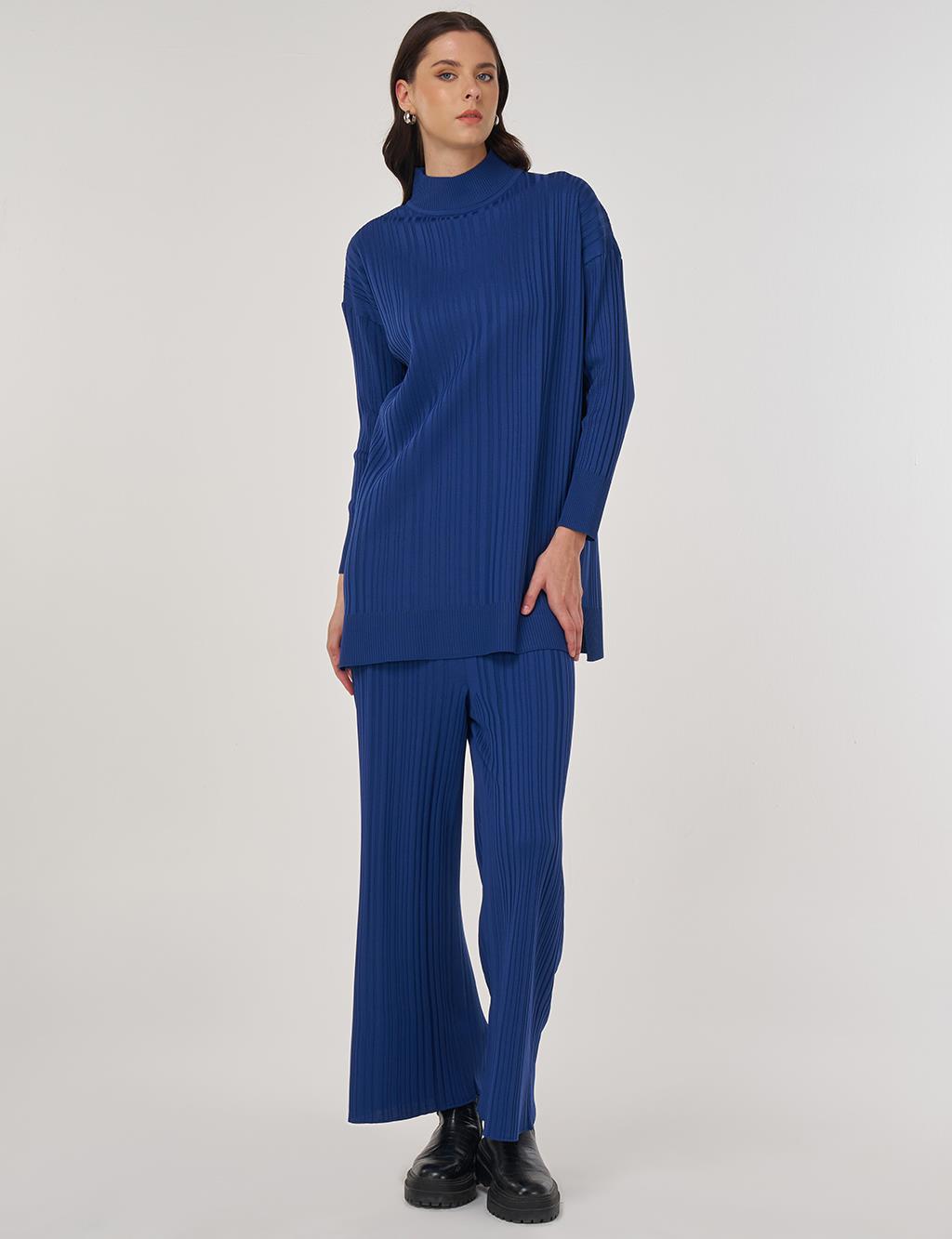 Rahat Kesim Triko Takım İndigo 