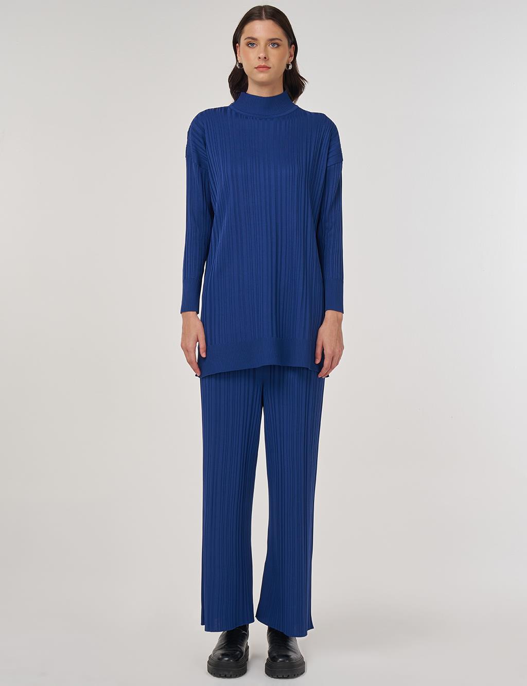 Rahat Kesim Triko Takım İndigo 