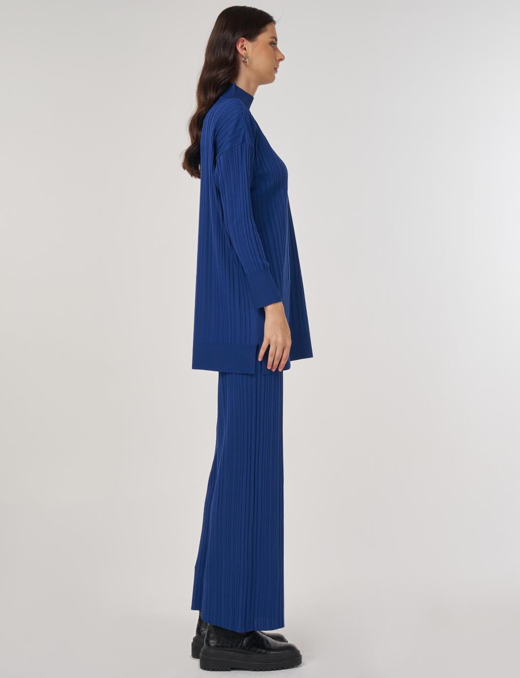 Rahat Kesim Triko Takım İndigo 