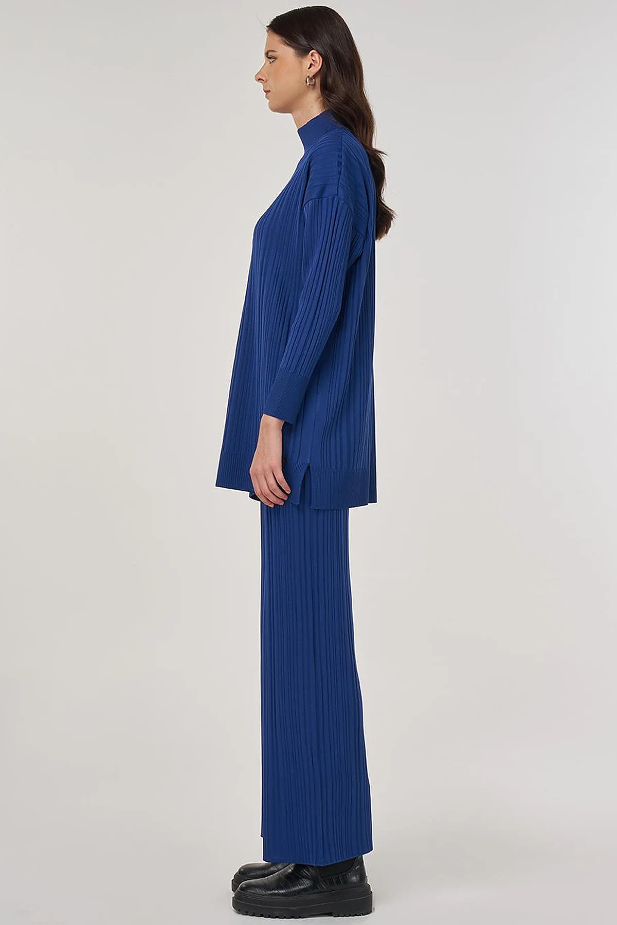 Relaxed Fit Knit Set in Indigo