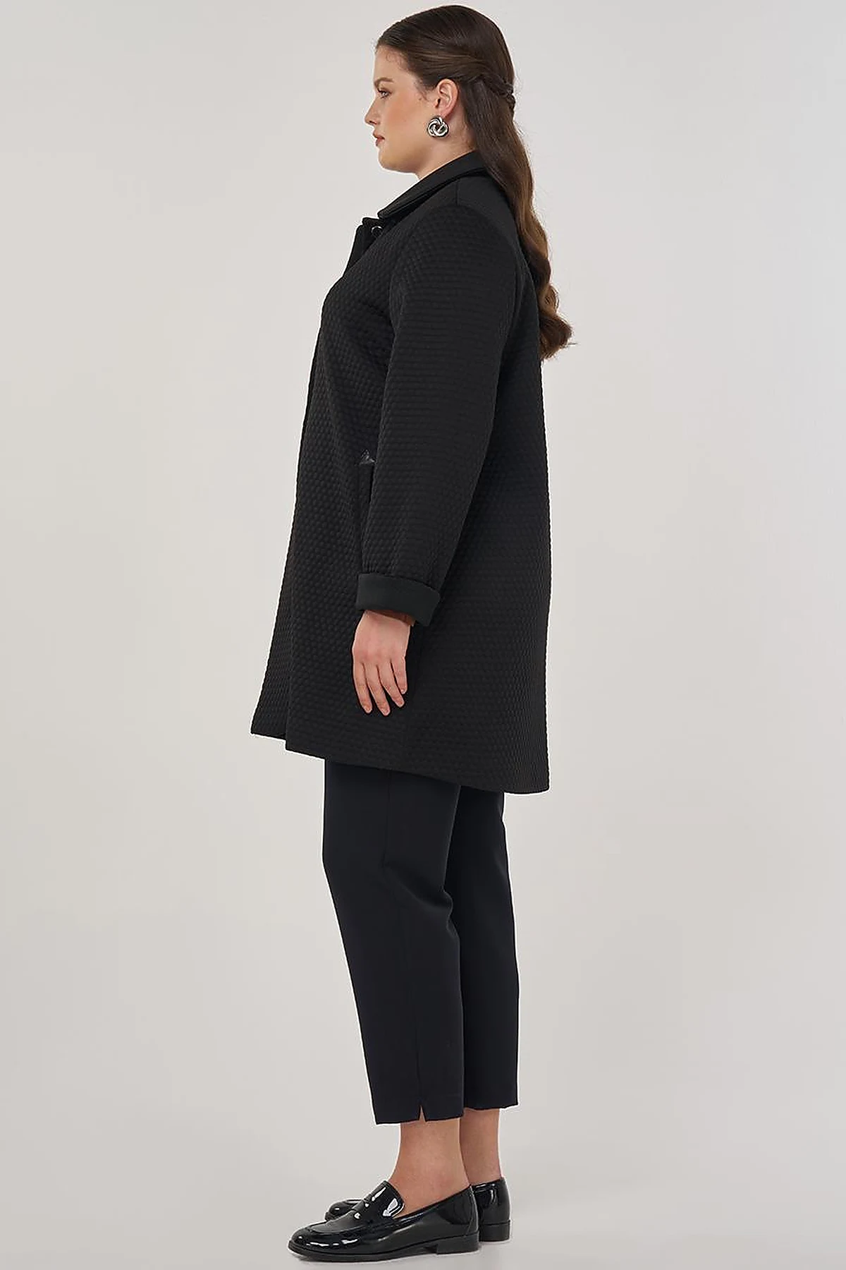 Embossed Patterned Jacket in Black