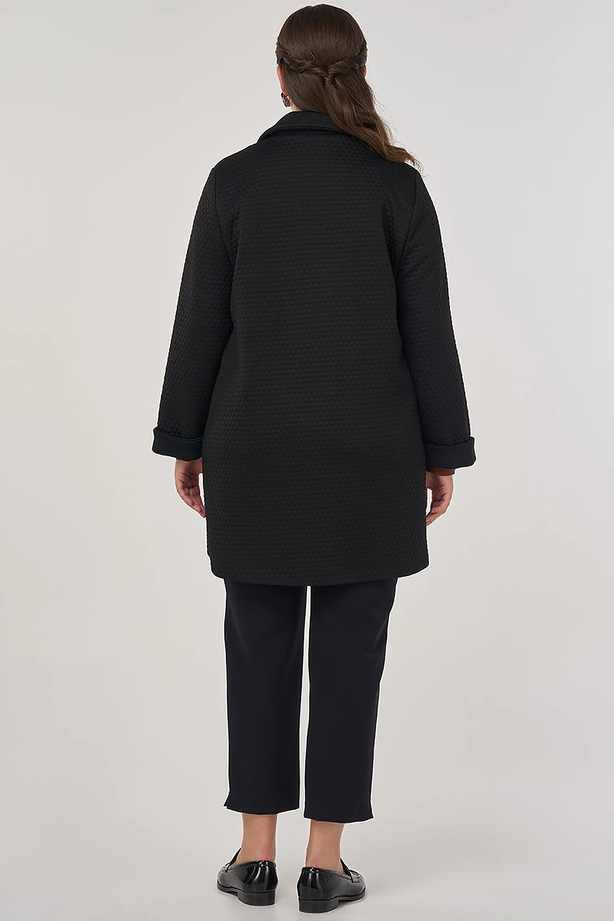 Embossed Patterned Jacket in Black