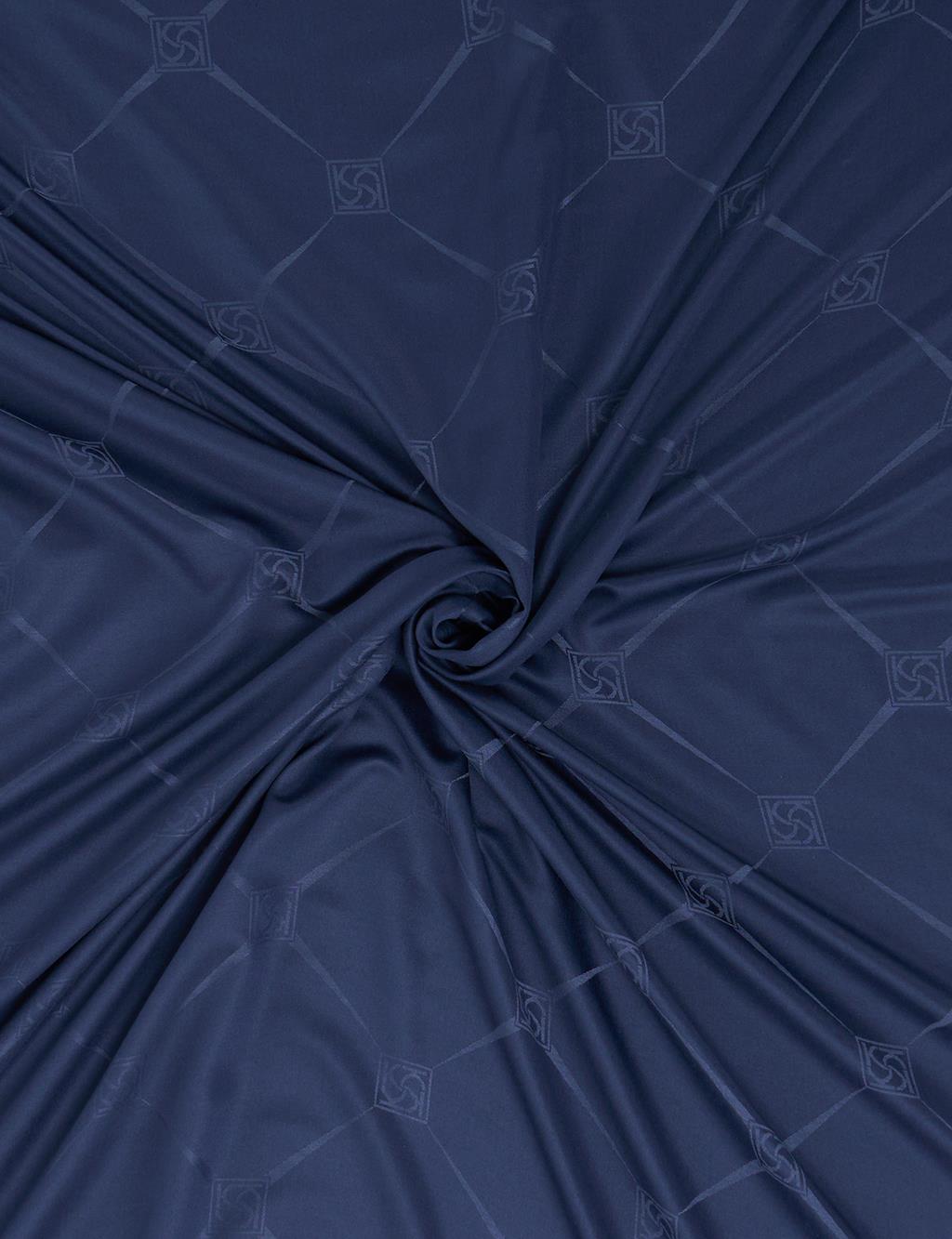 Kare Desen İpek Eşarp Lacivert