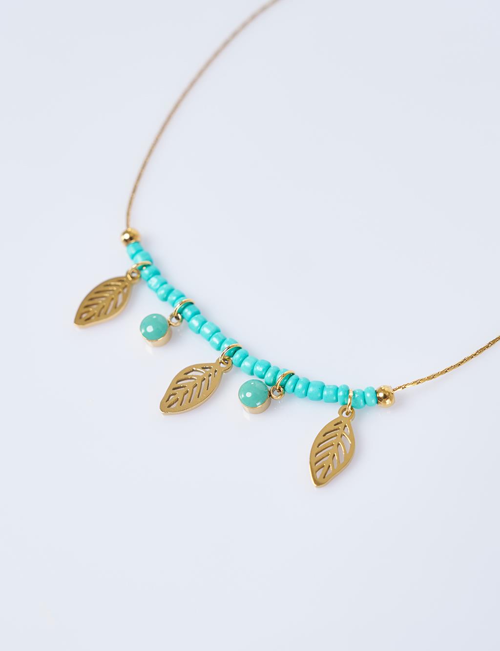 Leaf Figured Anklet, Gold