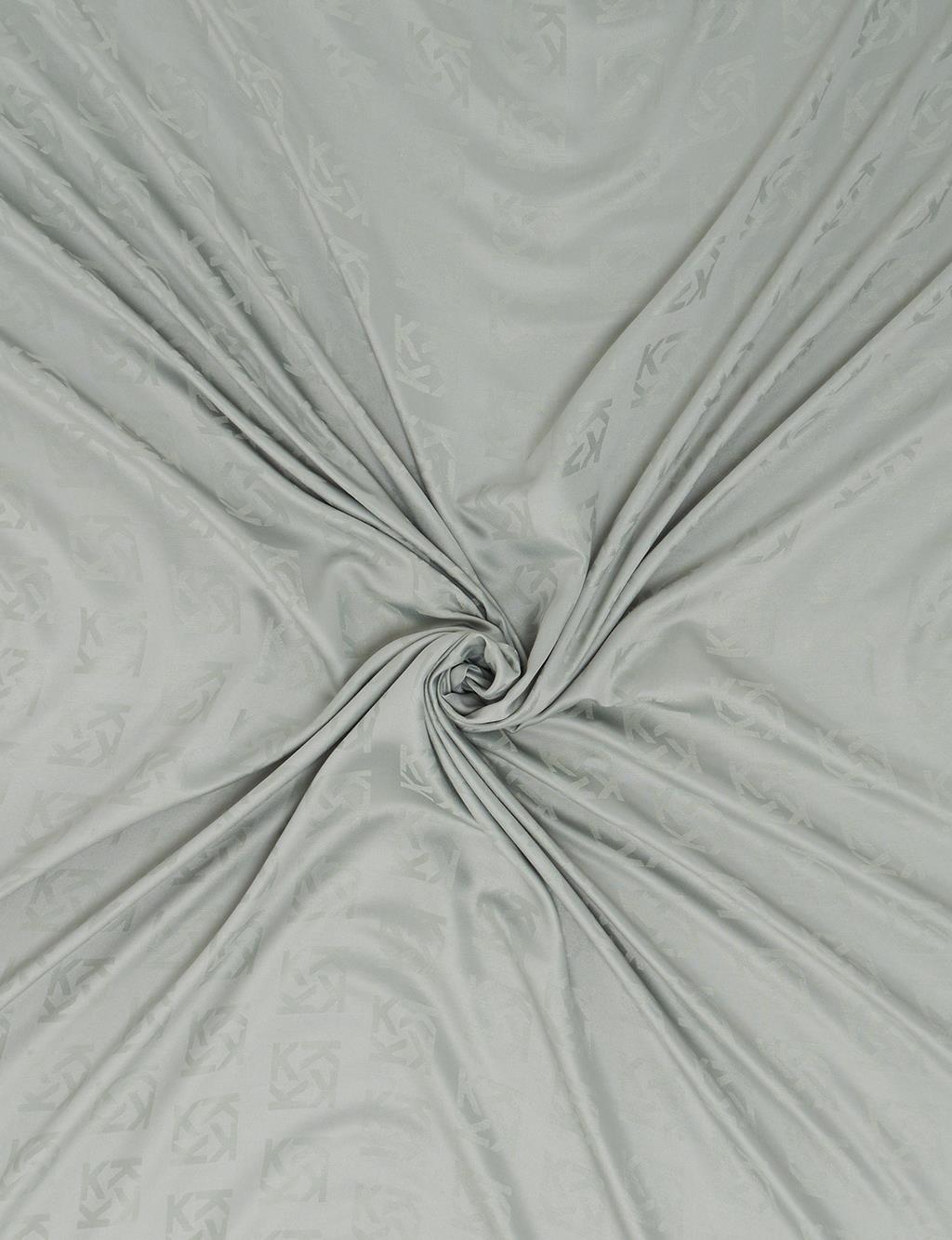 Logolu İpek Eşarp Su Yeşili 