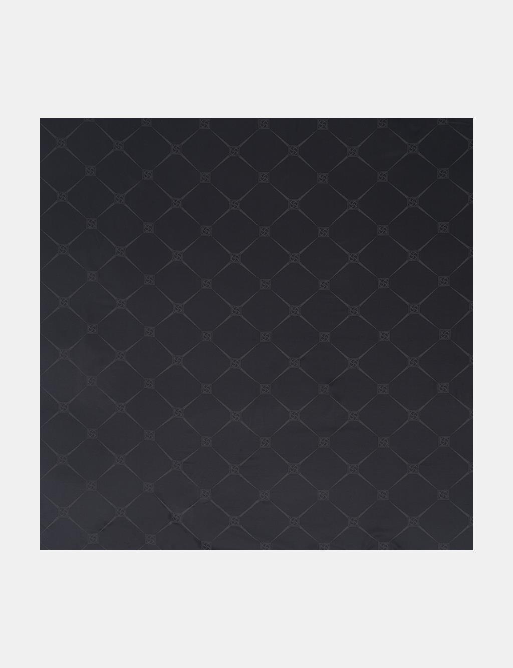 Kare Desen İpek Eşarp Siyah 