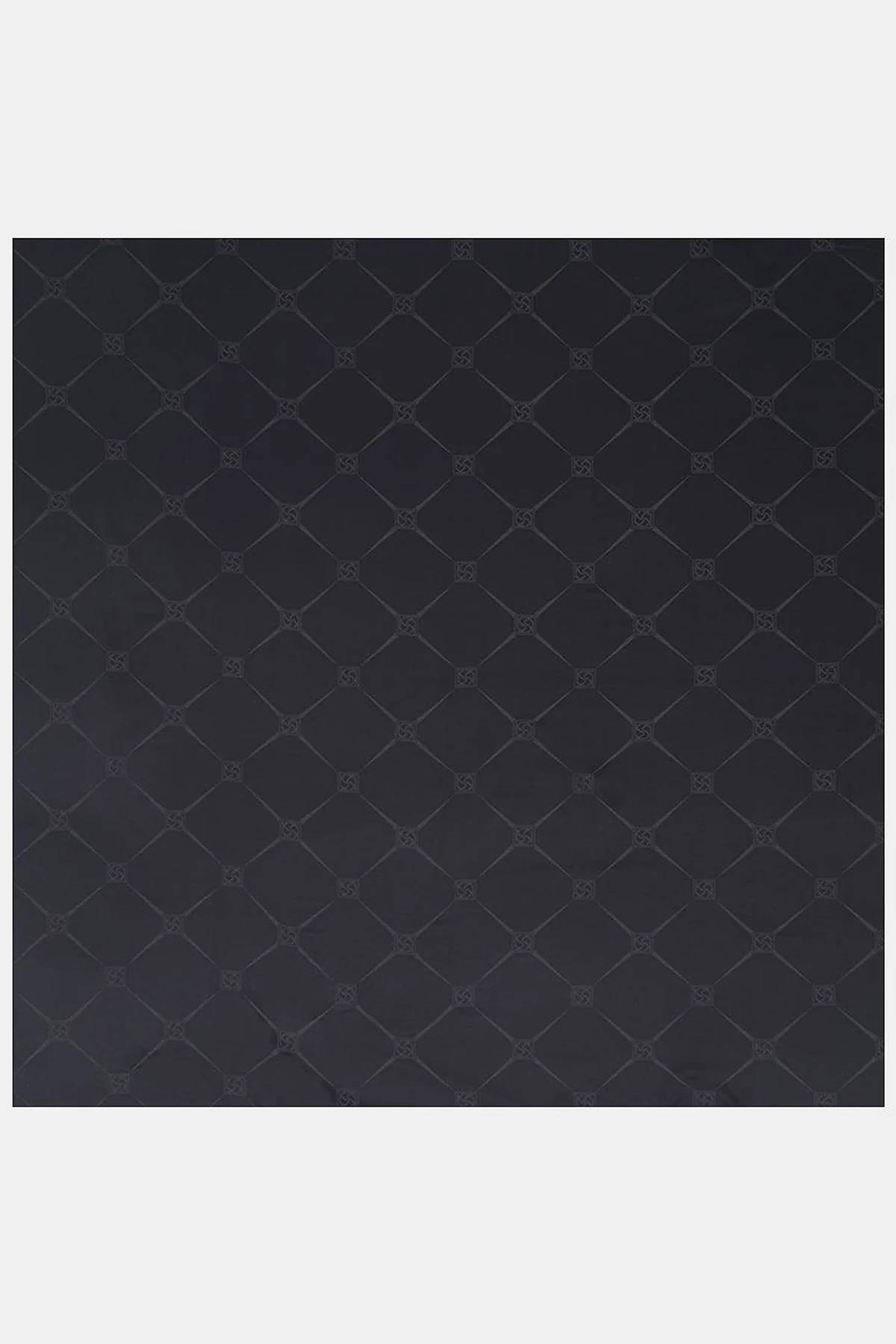 Square Pattern Silk Scarf in Black