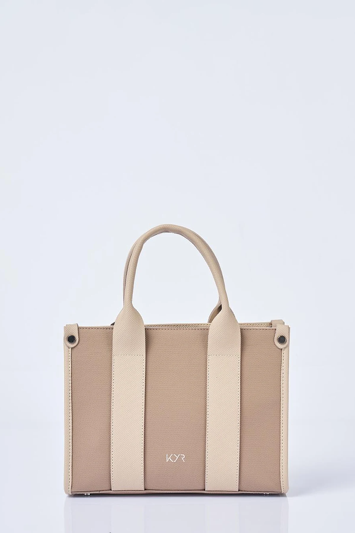 Logo Detailed Tote Bag, Mink
