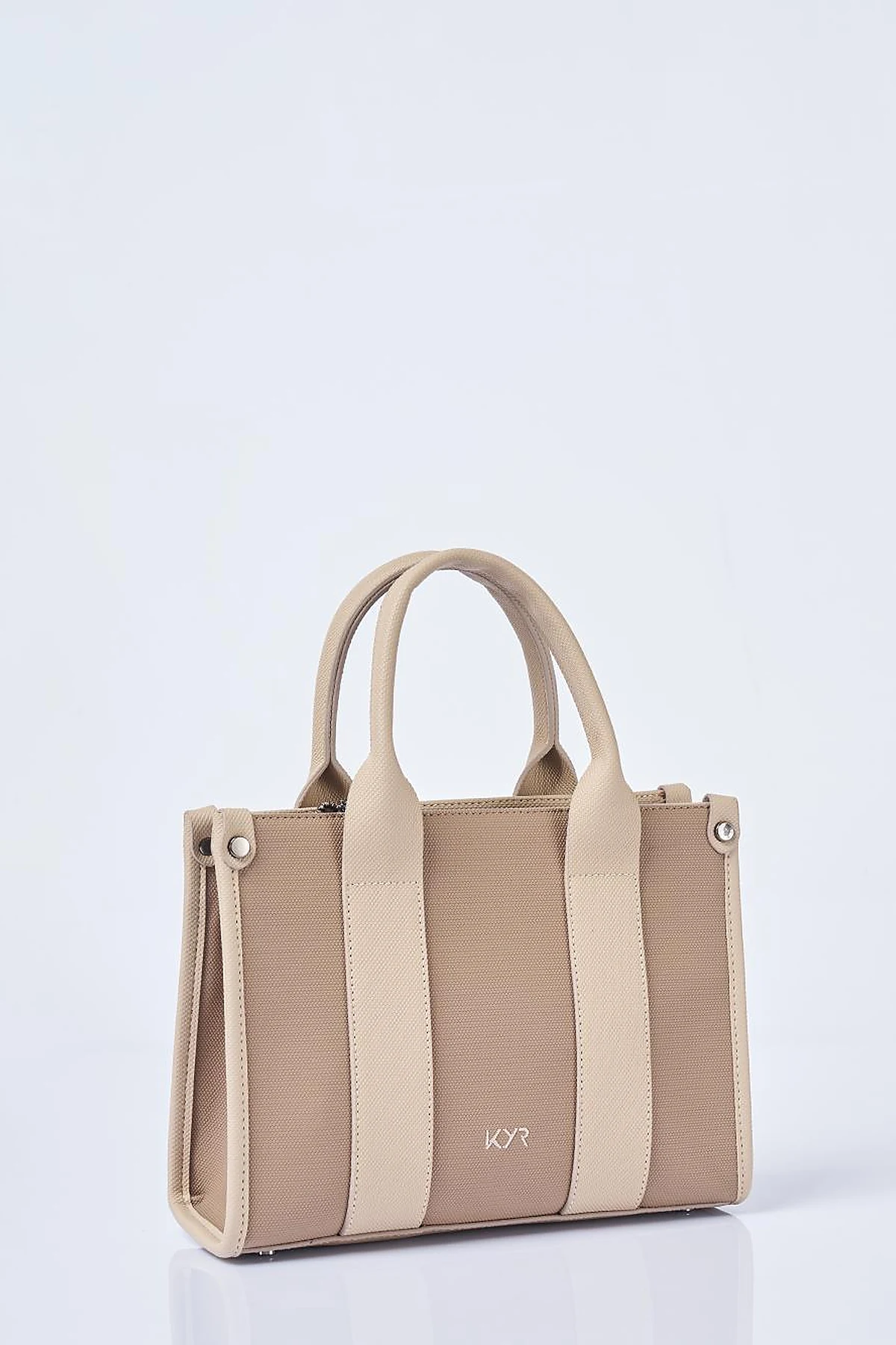 Logo Detailed Tote Bag, Mink