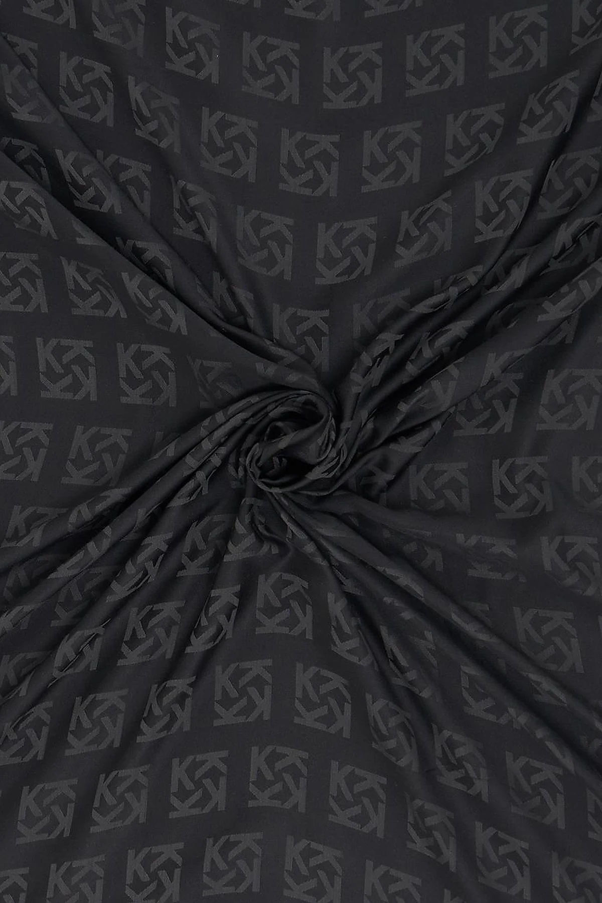 Logo Silk Scarf in Black