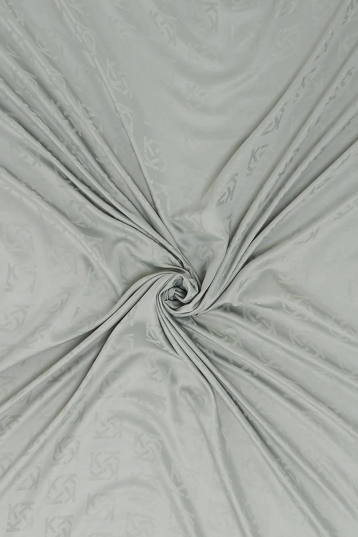 Logo Silk Scarf in Aqua Green