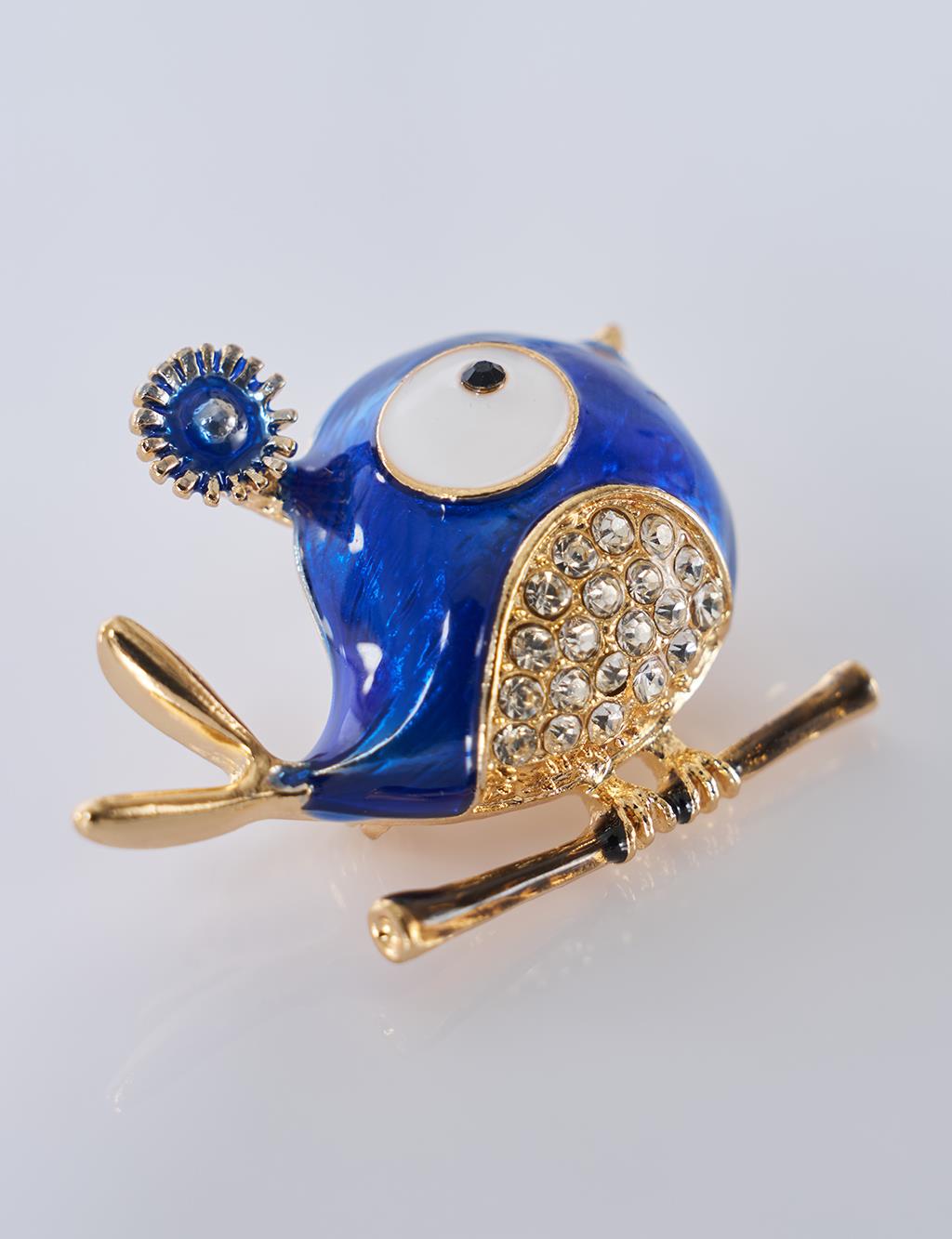 Balık Figürlü Broş Gold