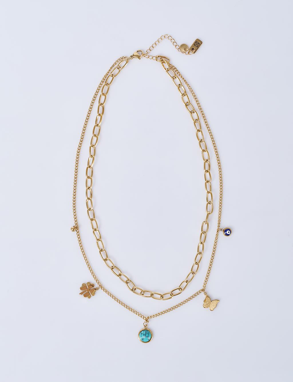 Multi-Figured Necklace, Gold