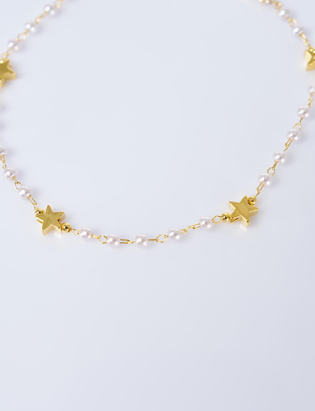 Star Figured Anklet, Gold