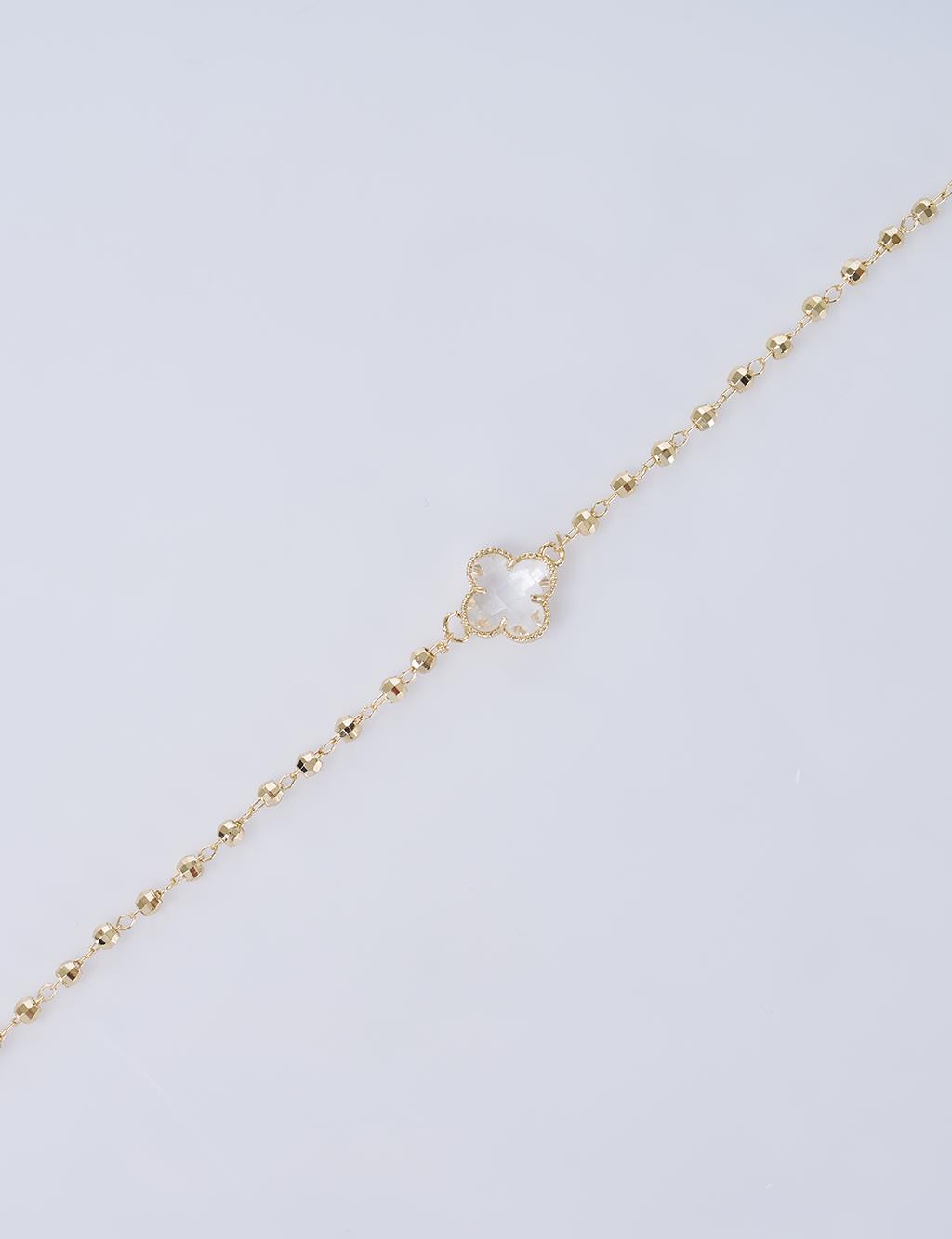 Yonca Figürlü Bileklik Gold