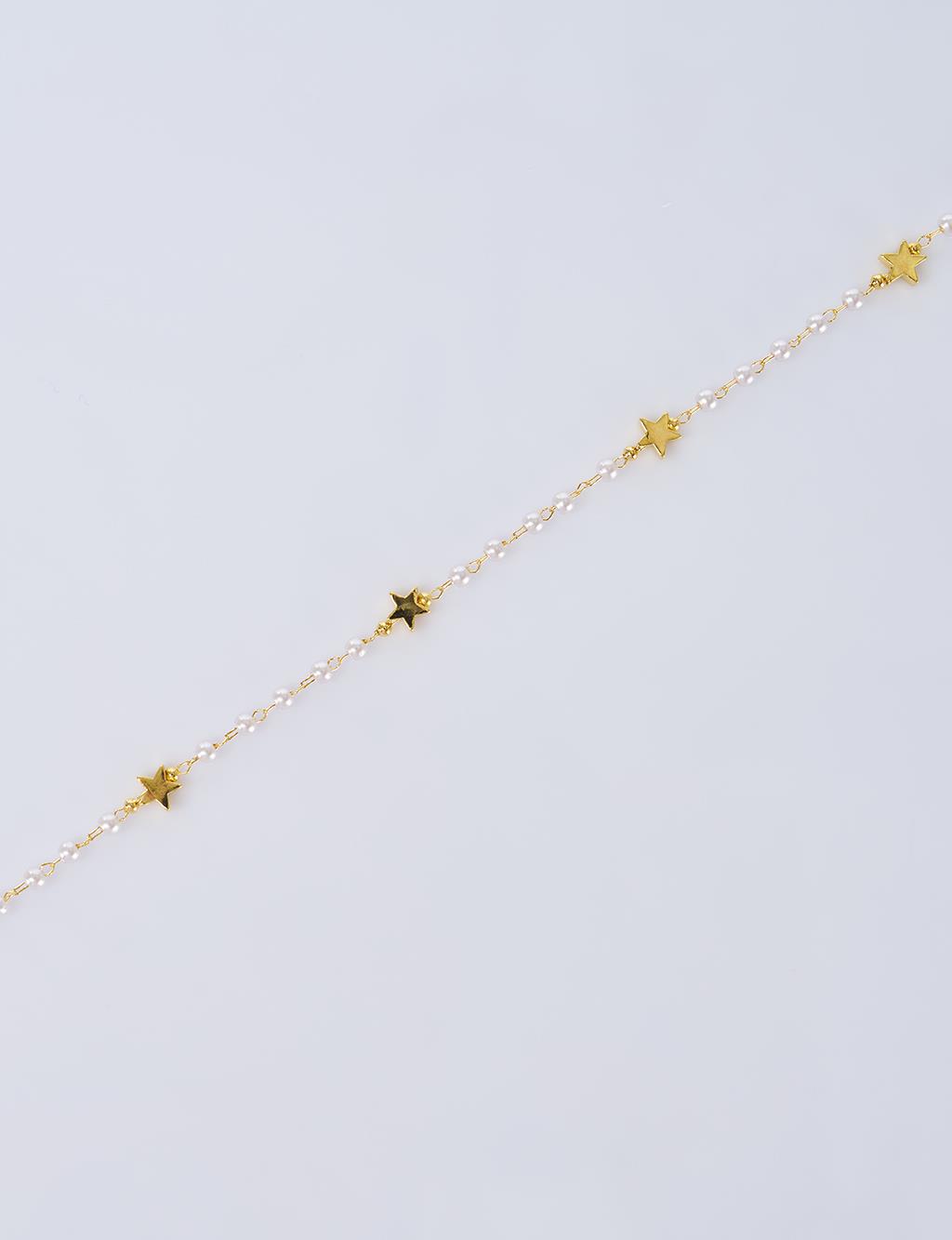 Star Figured Anklet, Gold