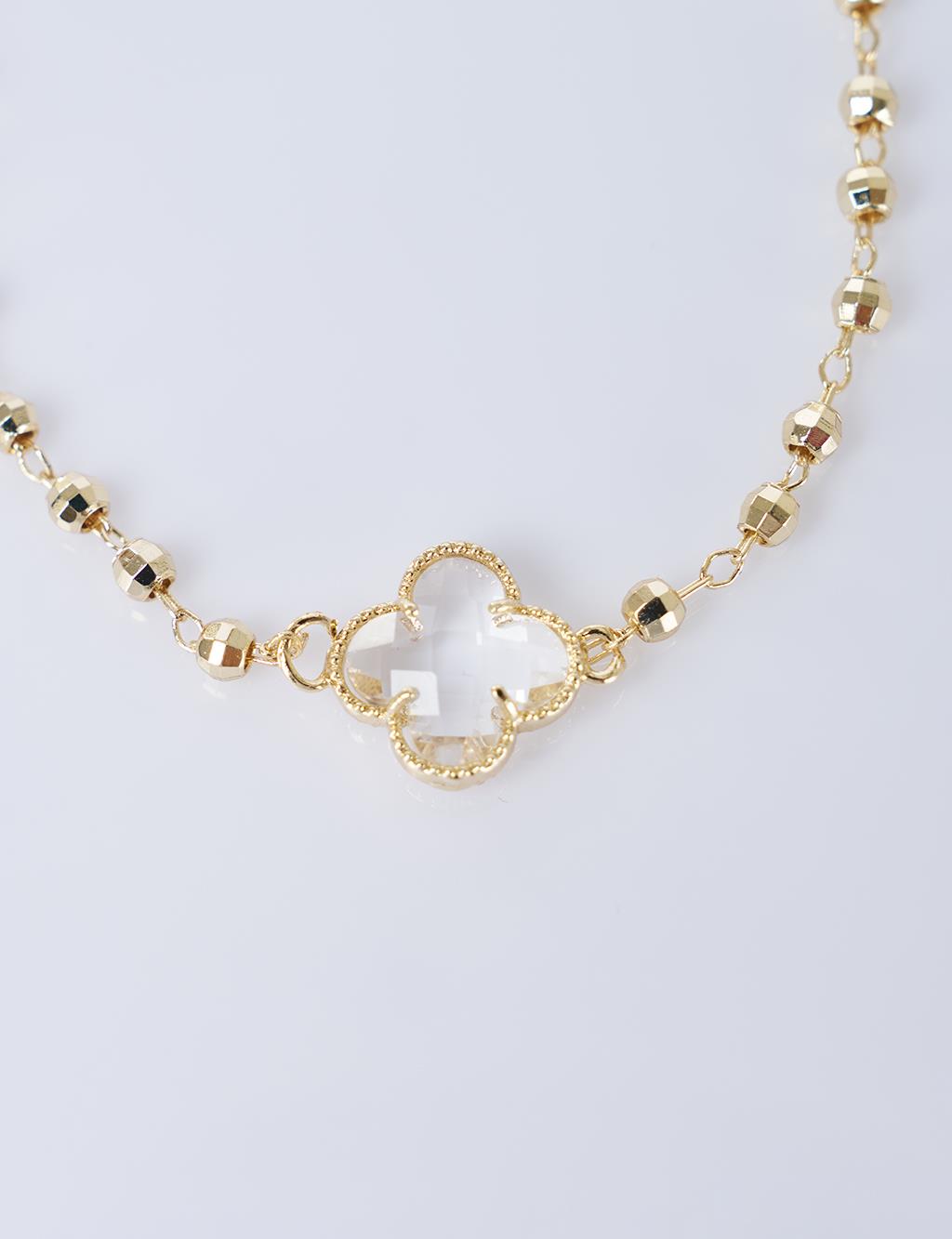 Yonca Figürlü Bileklik Gold