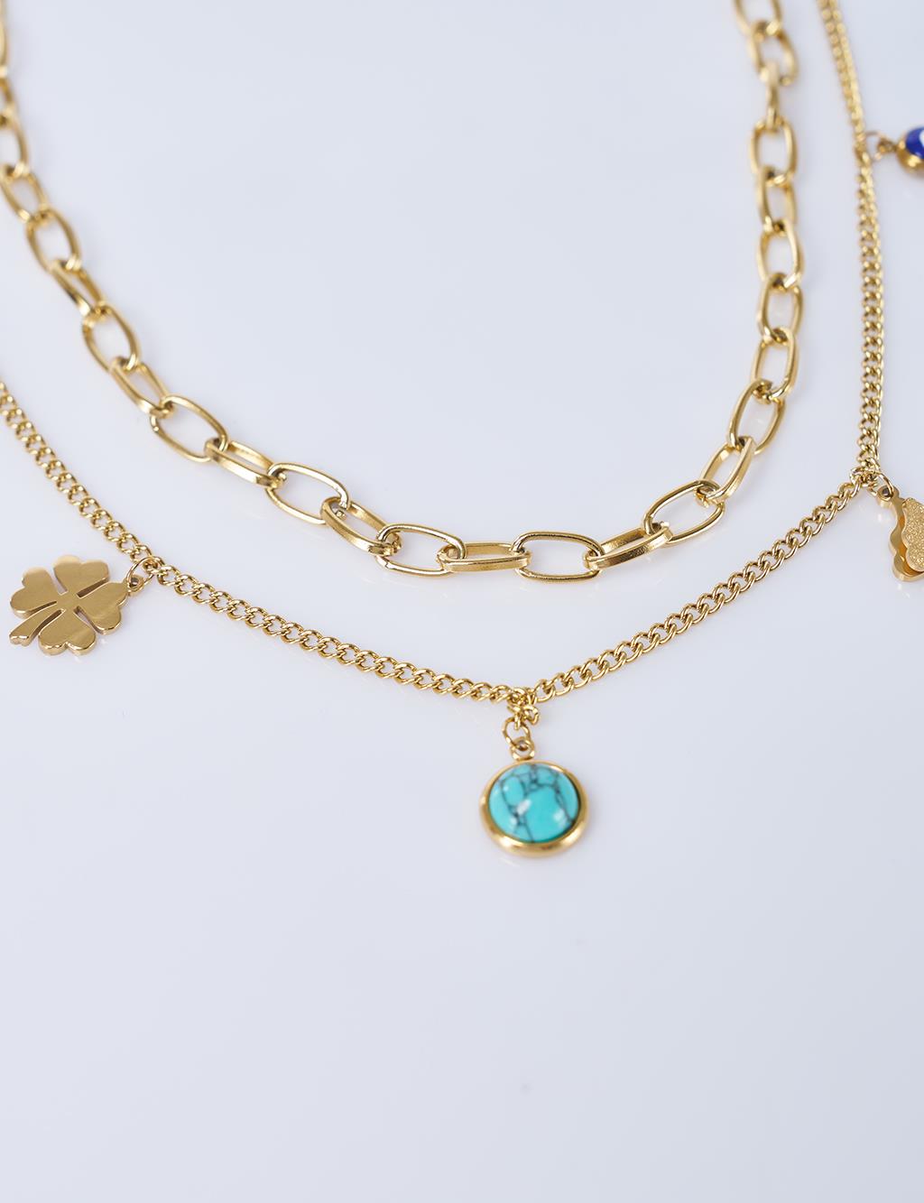 Multi-Figured Necklace, Gold
