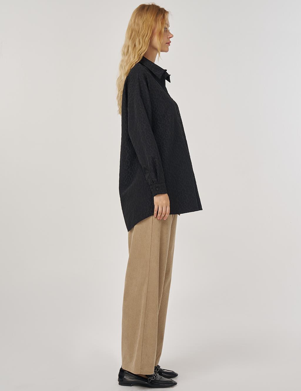 Abstract Pattern Tunic in Black