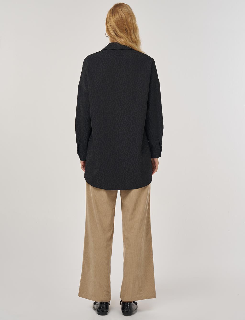 Abstract Pattern Tunic in Black